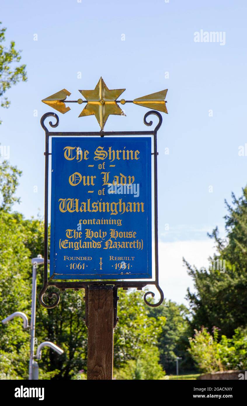 WALSINGHAM, REGNO UNITO - 09 agosto 2016: Il Santuario Anglicano di nostra Signora di Walsingham, Regno Unito Foto Stock