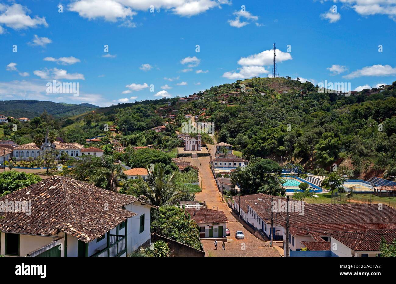 Vista parziale di Serro, città storica di Minas Gerais, Brasile Foto Stock