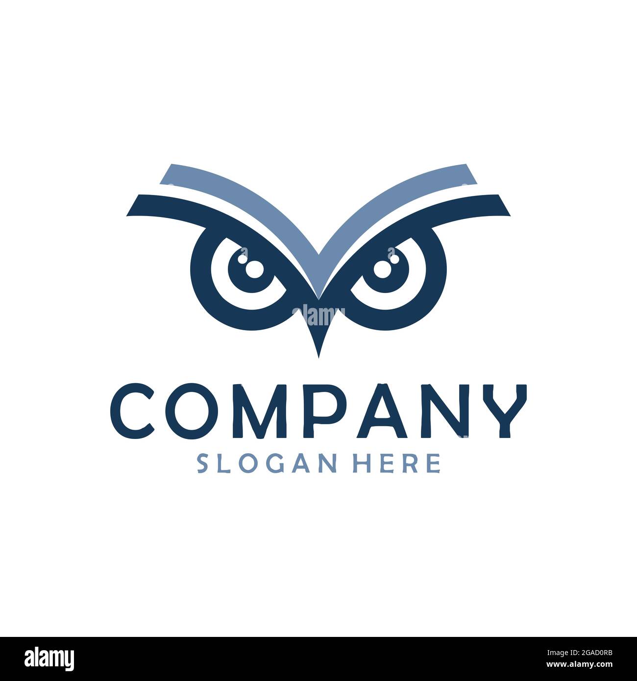owl eye abstract book logo icona flat vettoriale concept design Illustrazione Vettoriale