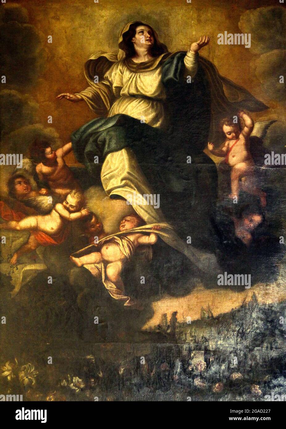 Assunzione della Vergine.circa 1680.by Pedro Atanasio Bocanegra (1638 – 1688) pittore spagnolo, Granada Spagna Foto Stock
