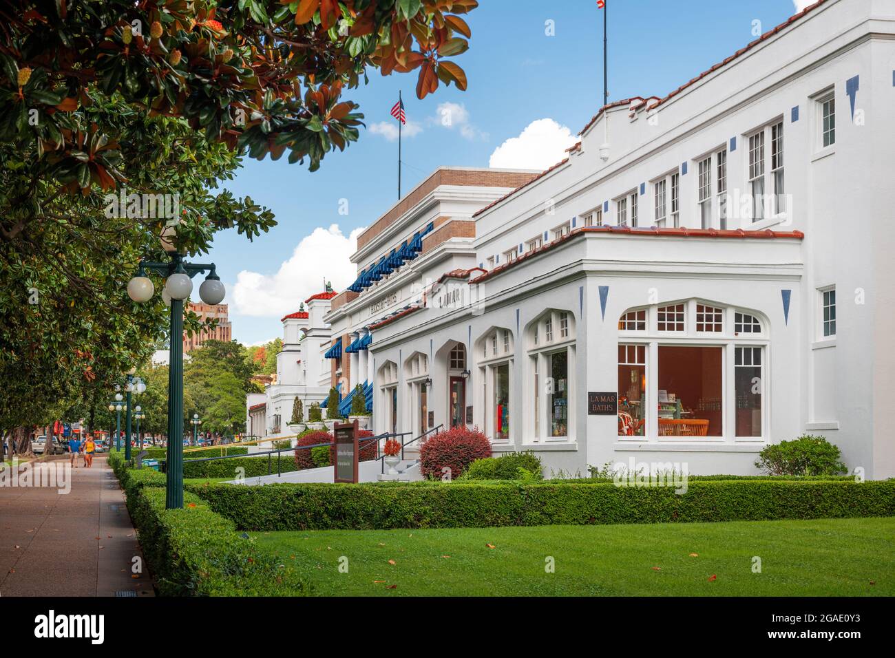 HOT SPRINGS, ARKANSAS - 4 SETTEMBRE 2018: I bagni Lamar e Buckstaff a Hot Springs. La città è conosciuta per le storiche terme calde. Foto Stock