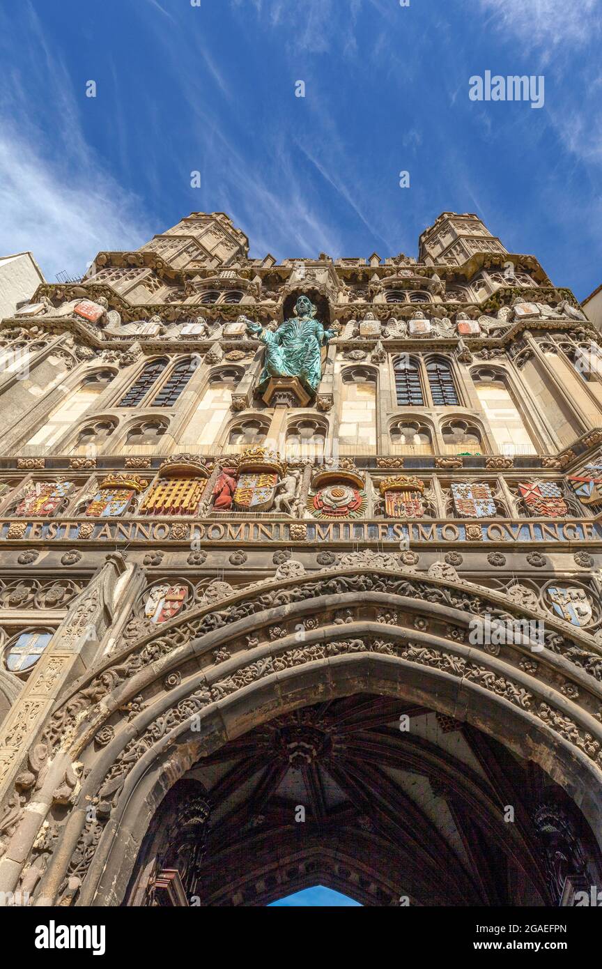 Christchurch porta d'ingresso alla Cattedrale di Canterbury, nel Kent Foto Stock