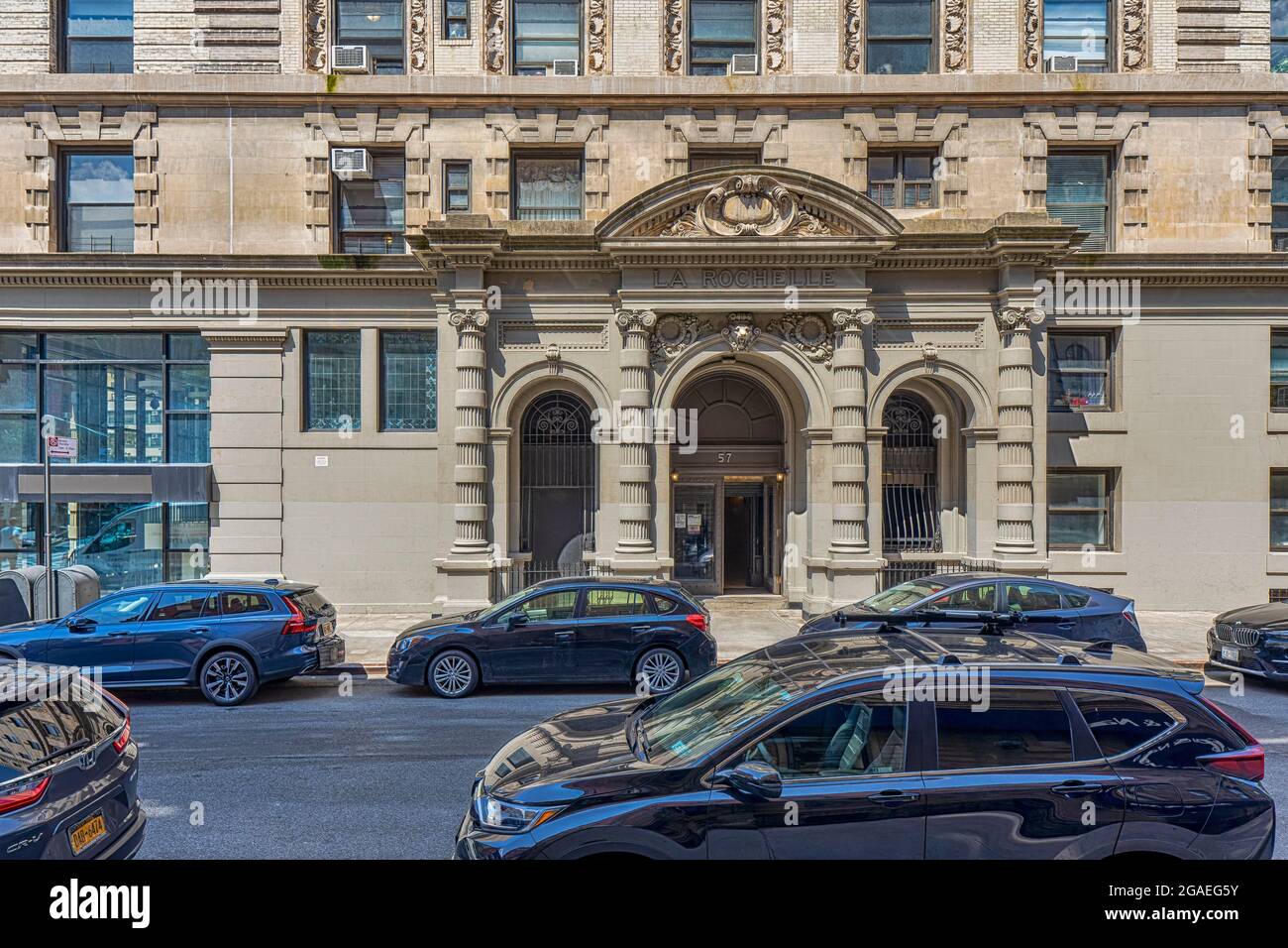 57 West 75th Street, progettato da Lamb & Rich, fa parte del Upper West Side / Central Park West Historic District. Foto Stock