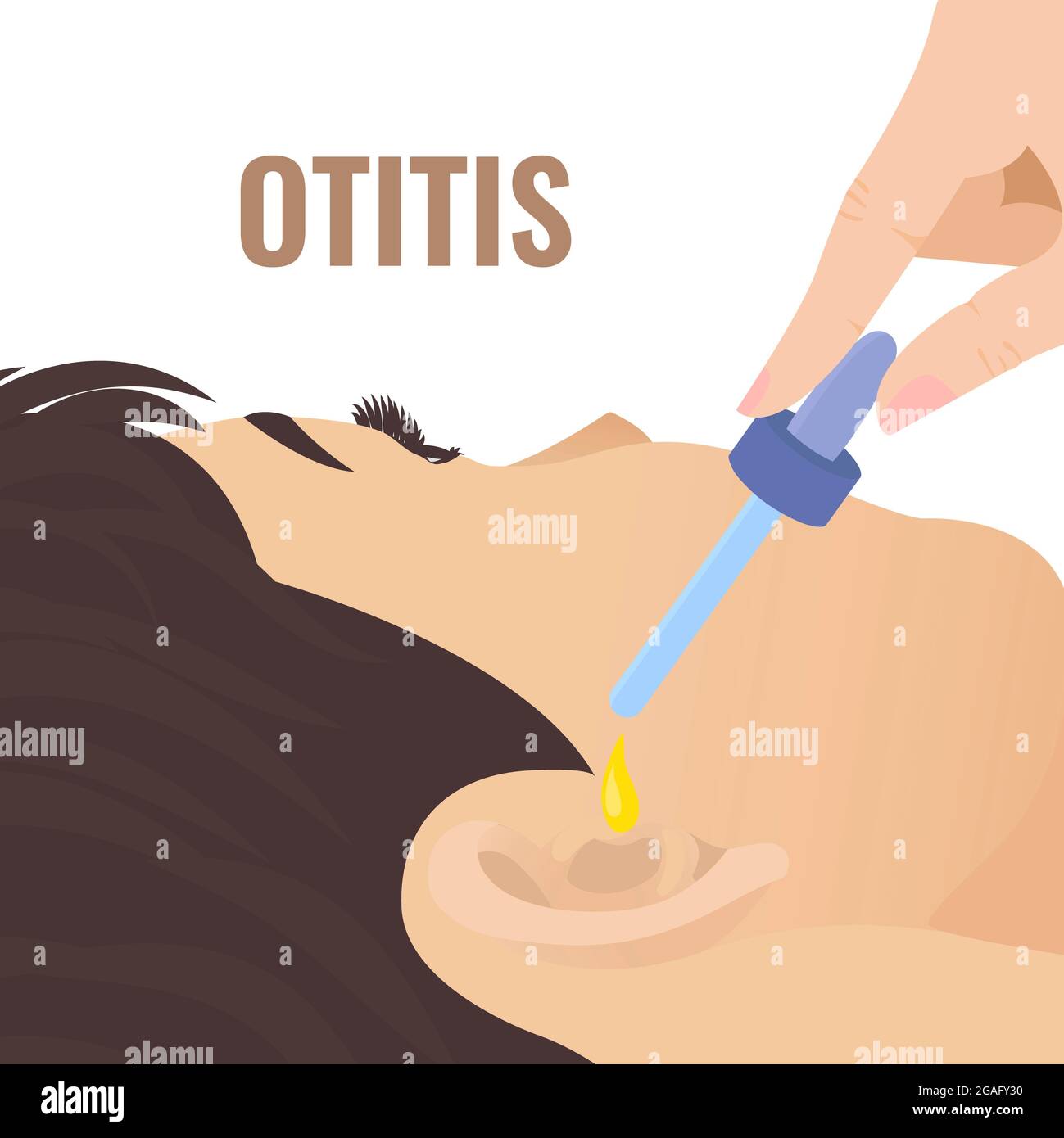 Otite, illustrazione concettuale Foto Stock