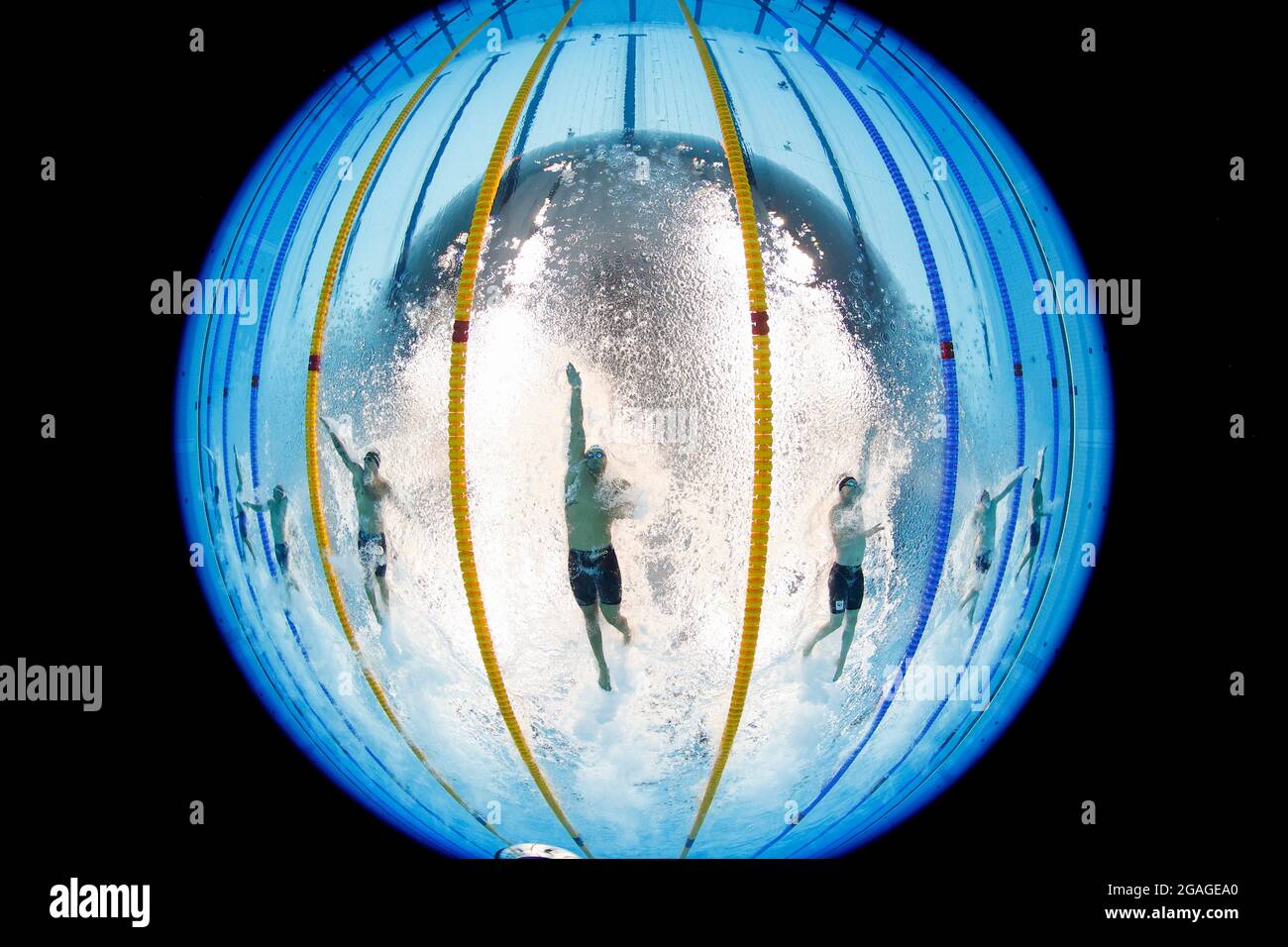 Tokyo 2020 Olimpiadi - Nuoto - uomini 50m Freestyle - Semifinale 1 - Tokyo Aquatics Center - Tokyo, Giappone - 31 luglio 2021. Florent Manaudou della Francia in azione REUTERS/Antonio Bronic Foto Stock