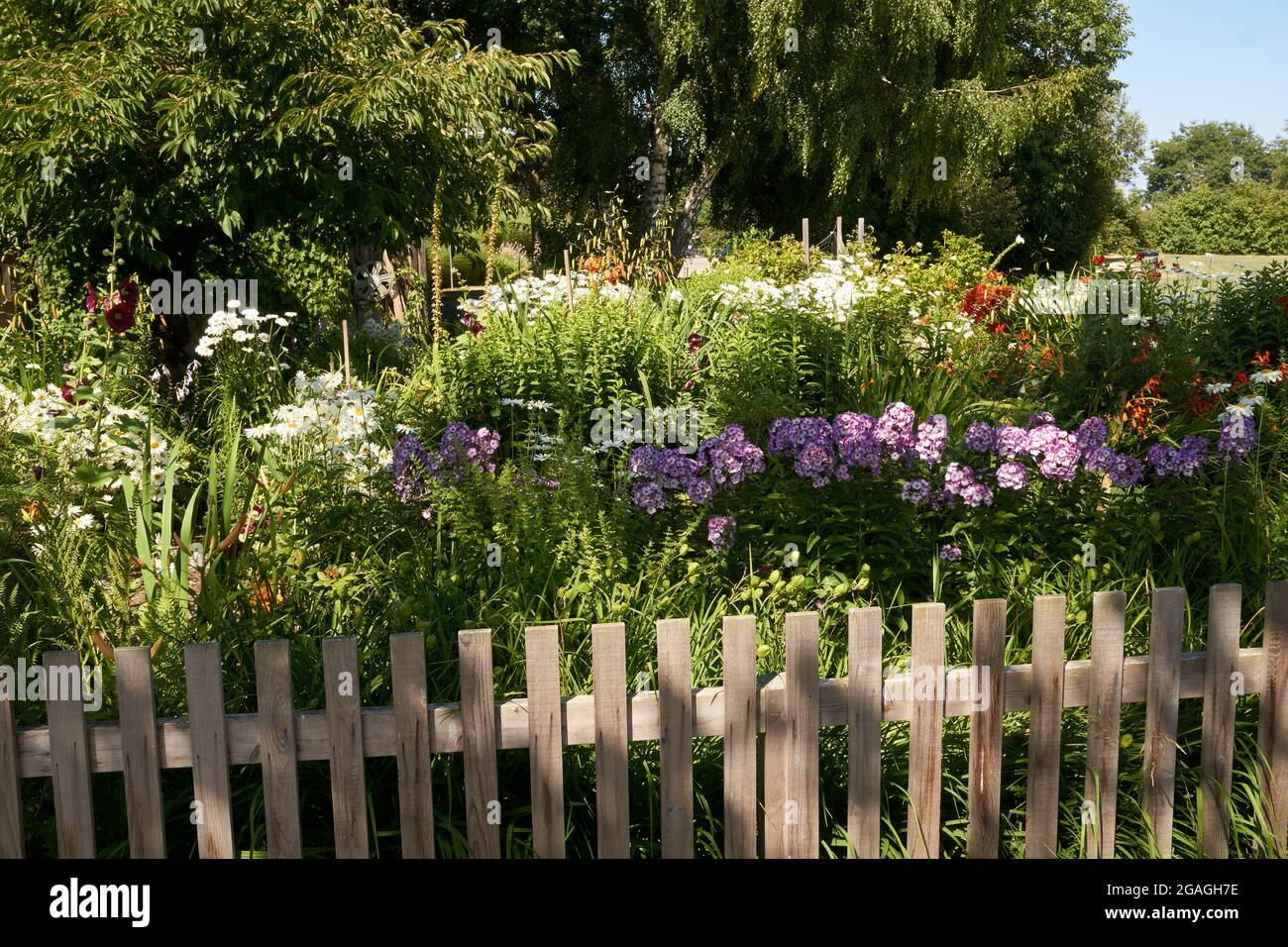 Giardino di Obachan presso la Murakami House nel parco Britannia Heritage Shipyard, Steveston, Richmond, British Columbia, Canada Foto Stock