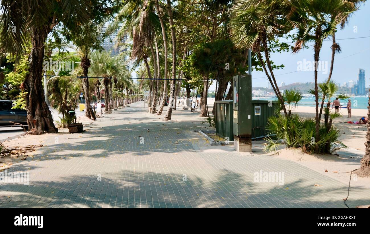Pattaya Beach Thailandia durante una riapertura molto breve Foto Stock