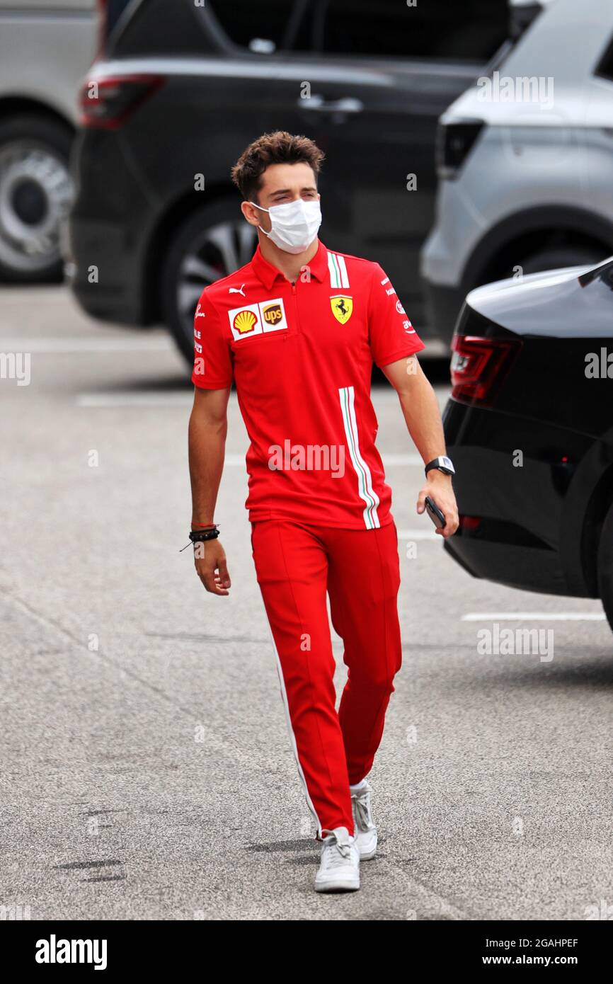 Charles Leclerc (MON) Ferrari. Gran Premio di Ungheria, sabato 31 luglio  2021. Budapest, Ungheria Foto stock - Alamy