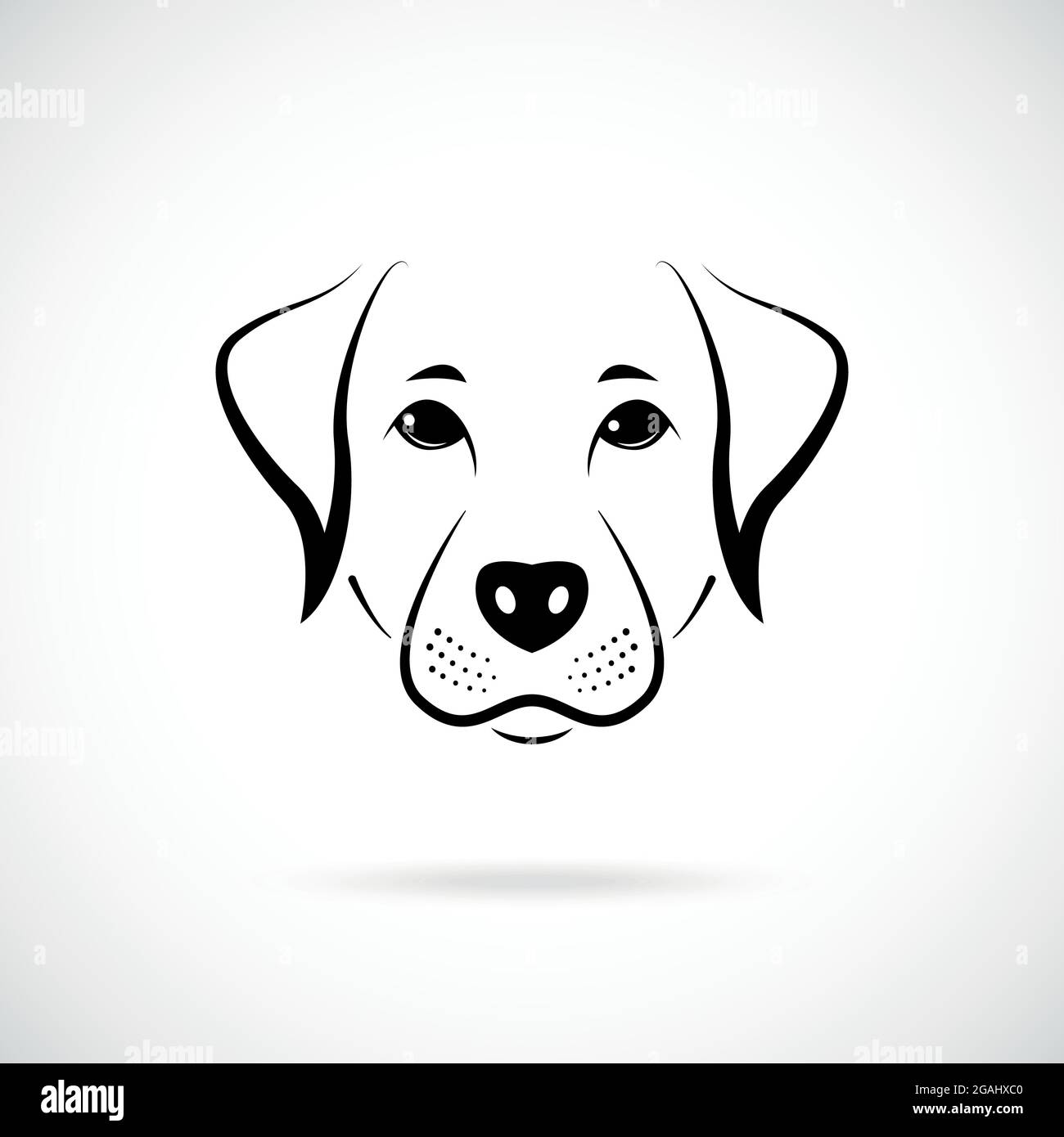 Ritratto di Australian Pinscher. Logo in bianco e nero. Illustrazione vettoriale. Illustrazione Vettoriale
