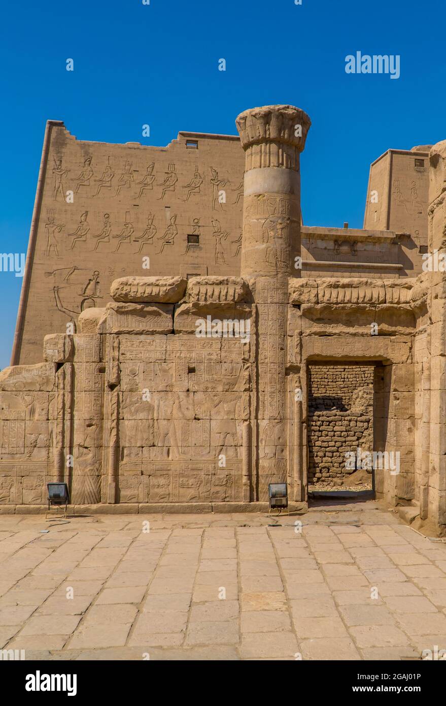 Il Tempio di Edfu in Egitto Foto Stock
