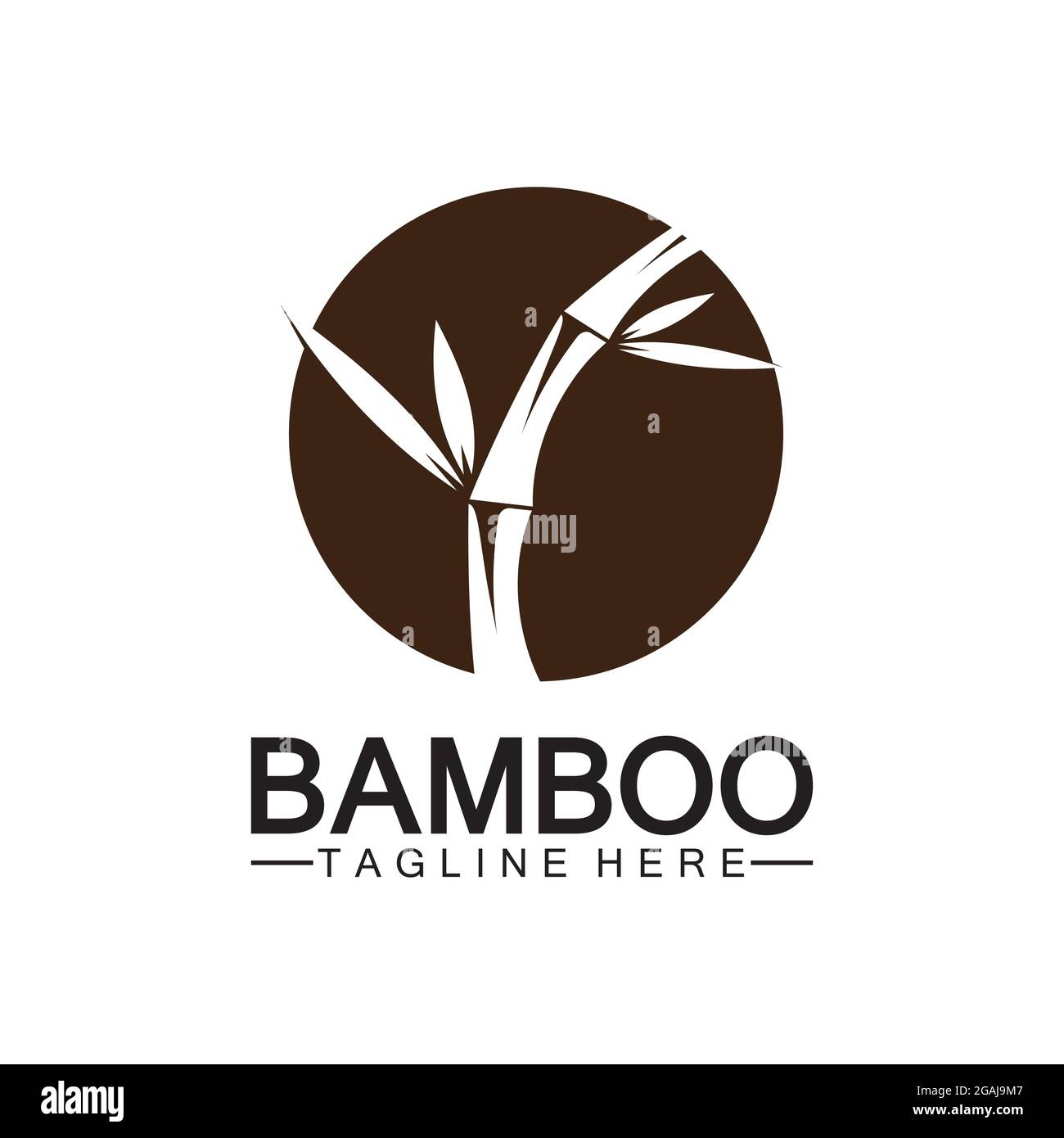 Il logo di bambù Modello icona vettore illustration design Illustrazione Vettoriale