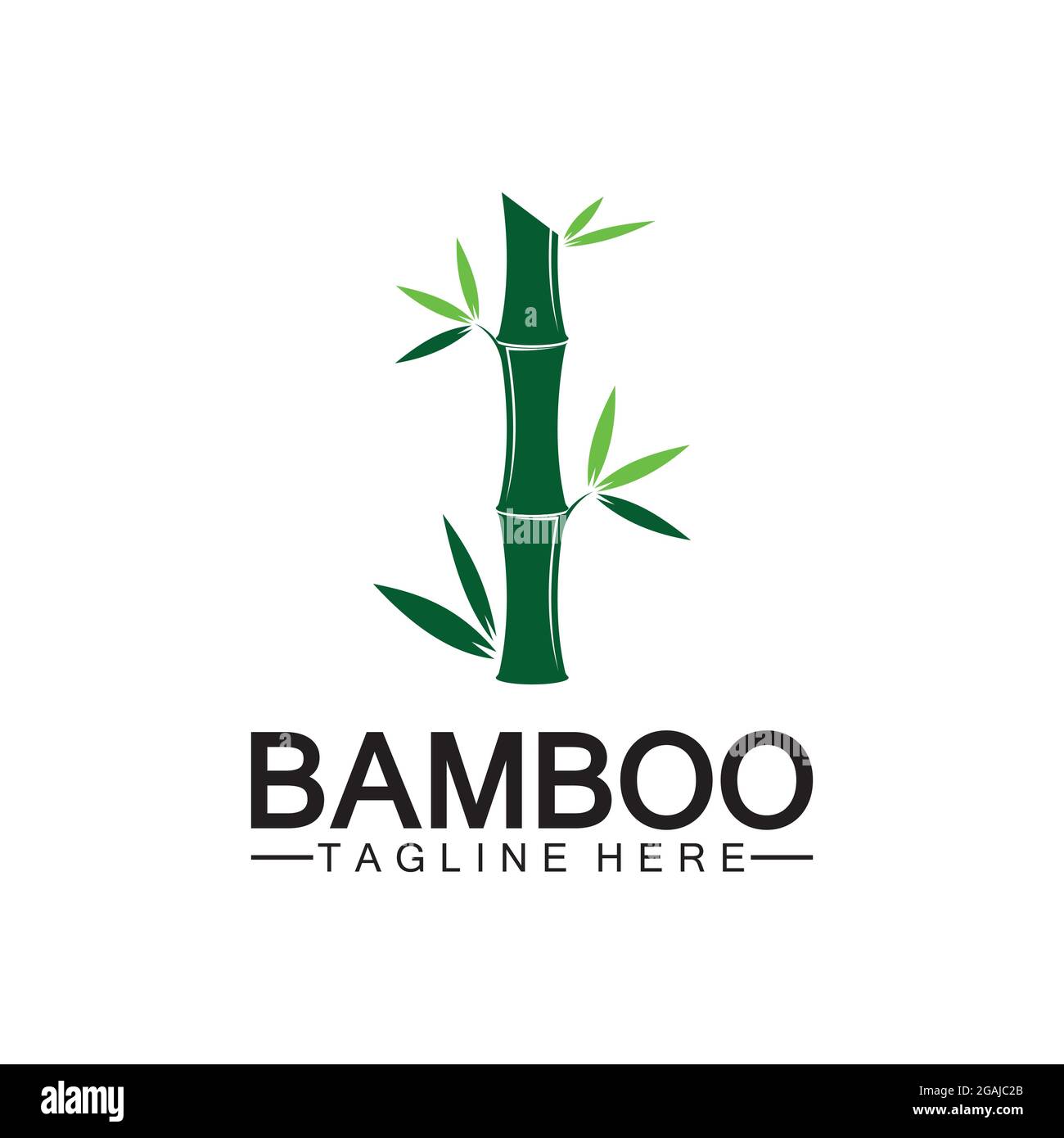 Il logo di bambù Modello icona vettore illustration design Illustrazione Vettoriale