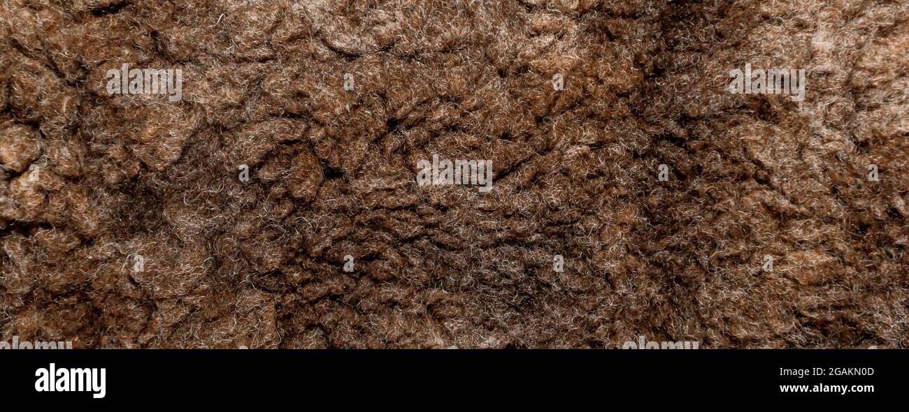 texture panoramica di bella pelle marrone naturale Foto Stock