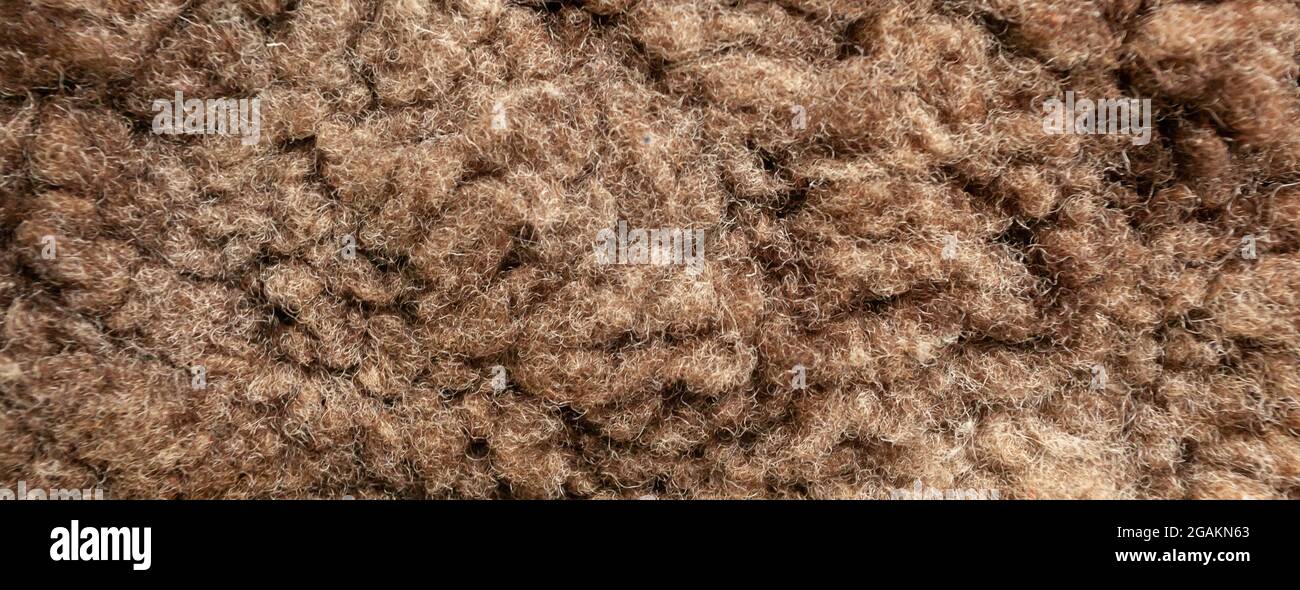 texture panoramica di bella pelle marrone naturale Foto Stock