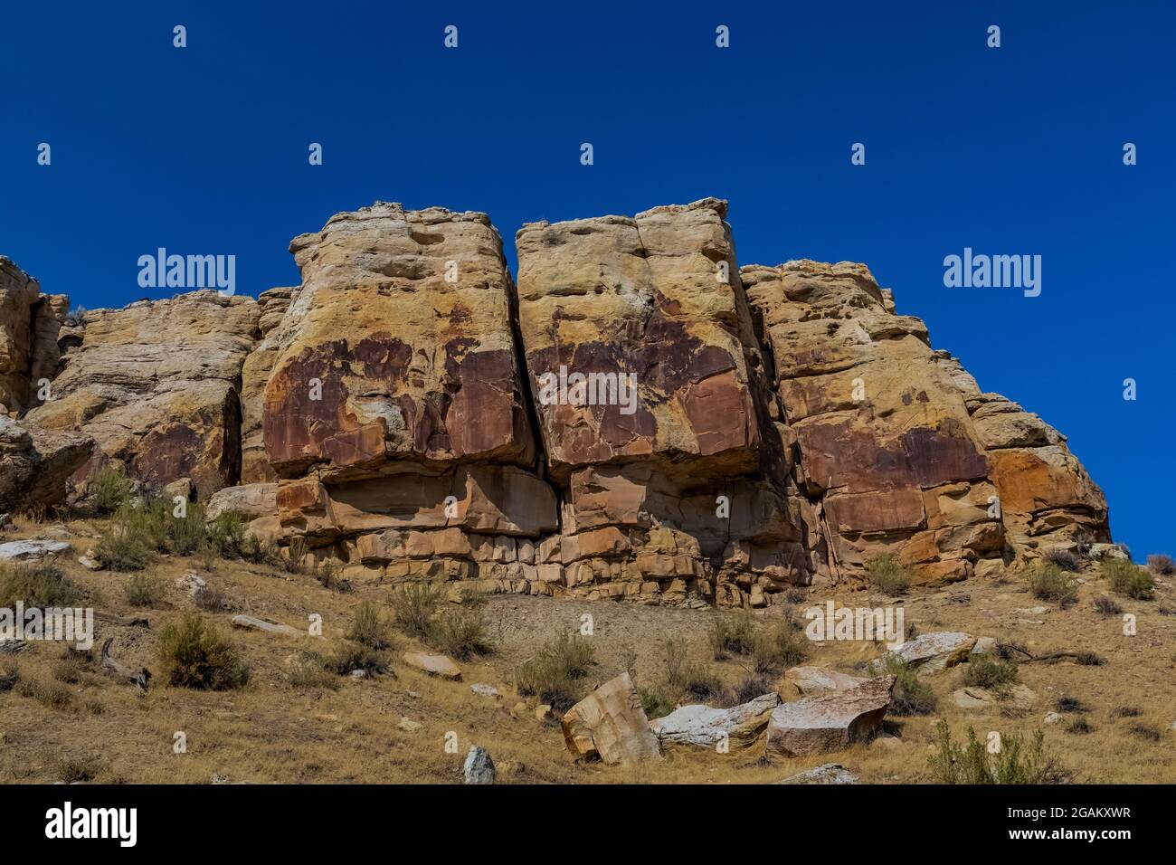 McKee Spring Petroglyph Site, Dinosaur National Monument, Utah, USA Foto Stock