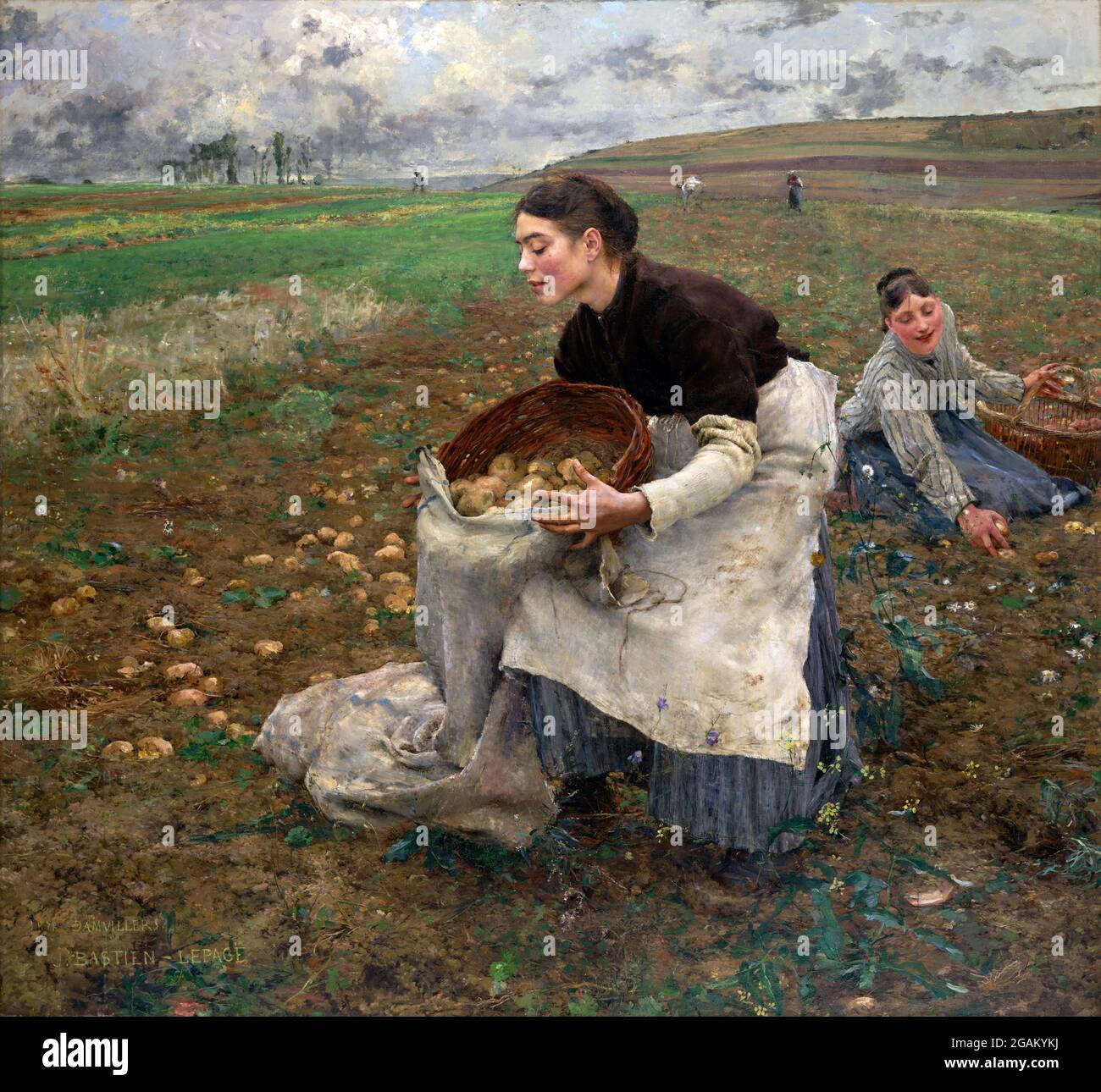 Ottobre di Jules Bastien-Lepage (1848-1884), olio su tela, 1878 Foto Stock