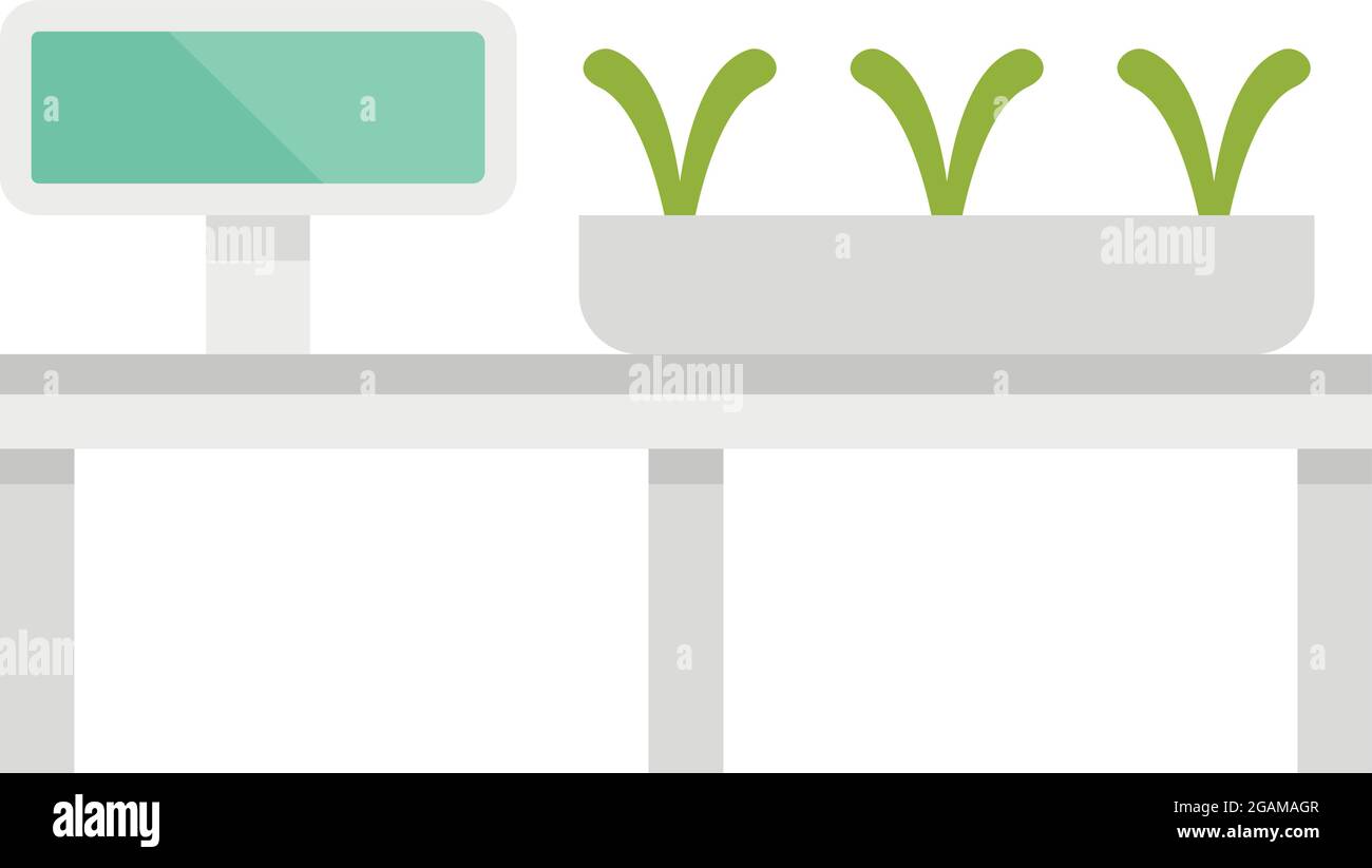 Icona Smart Growing Plants. Illustrazione piatta dell'icona vettoriale delle piante in crescita intelligenti isolata su sfondo bianco Illustrazione Vettoriale