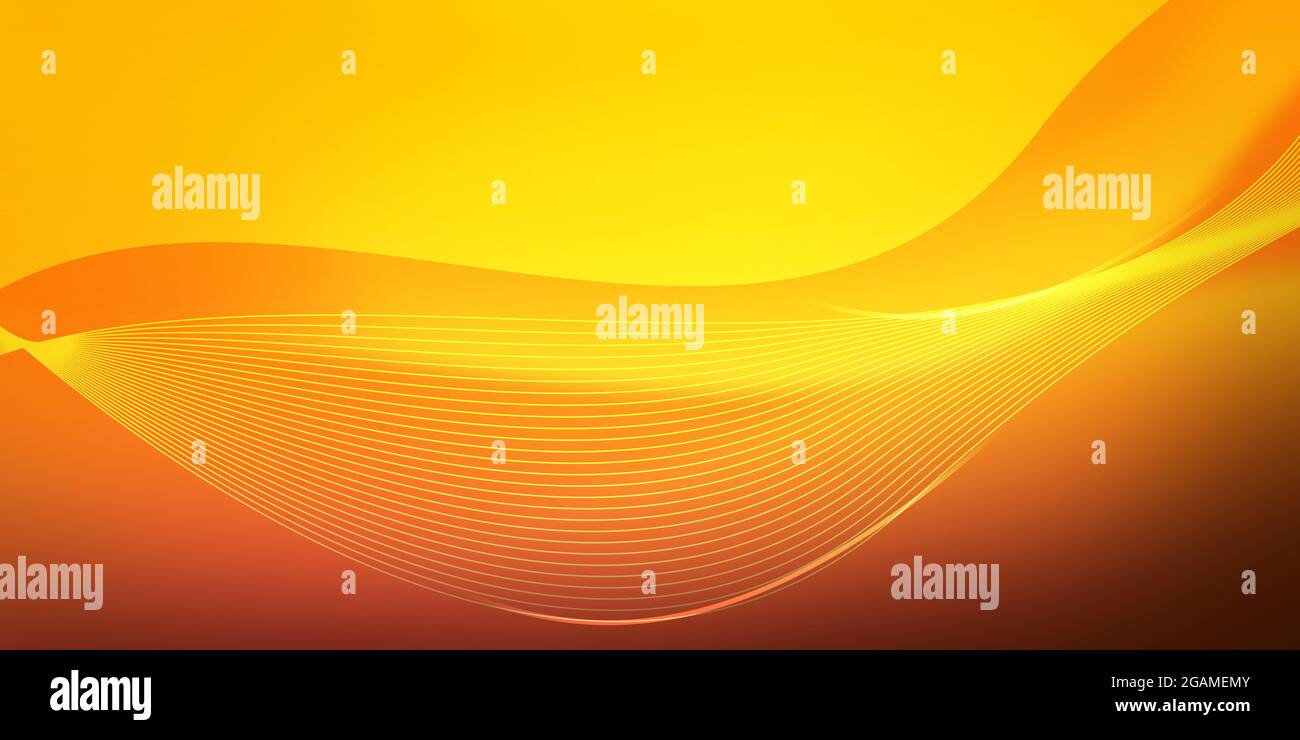 Nuovo Yellow Gradient Lines Modern Abstract sfondo carta da parati concept design. Sfondo con forme di sfumatura colorate Foto Stock