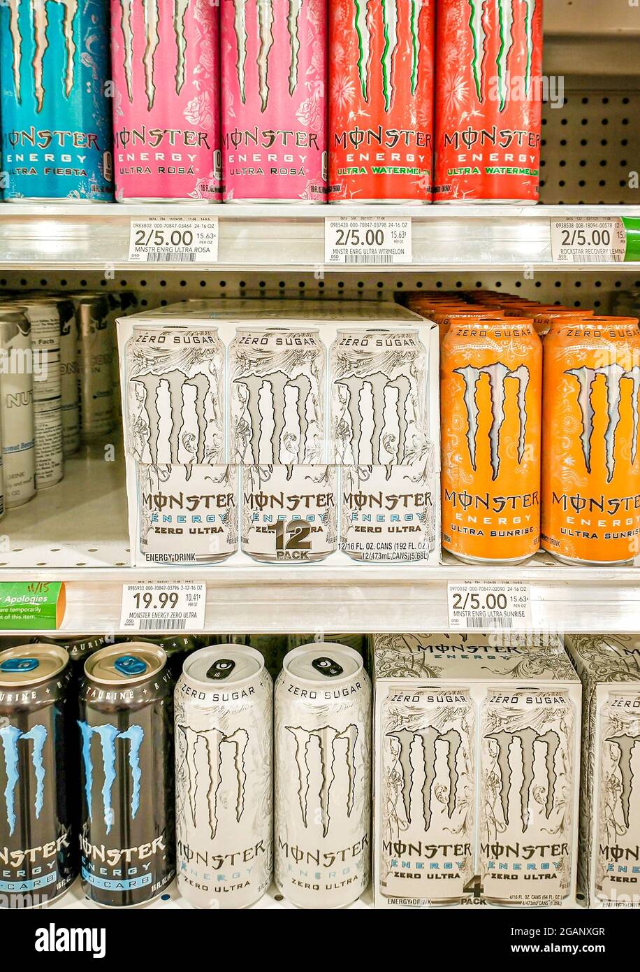 Bevande Monster Energy Foto Stock