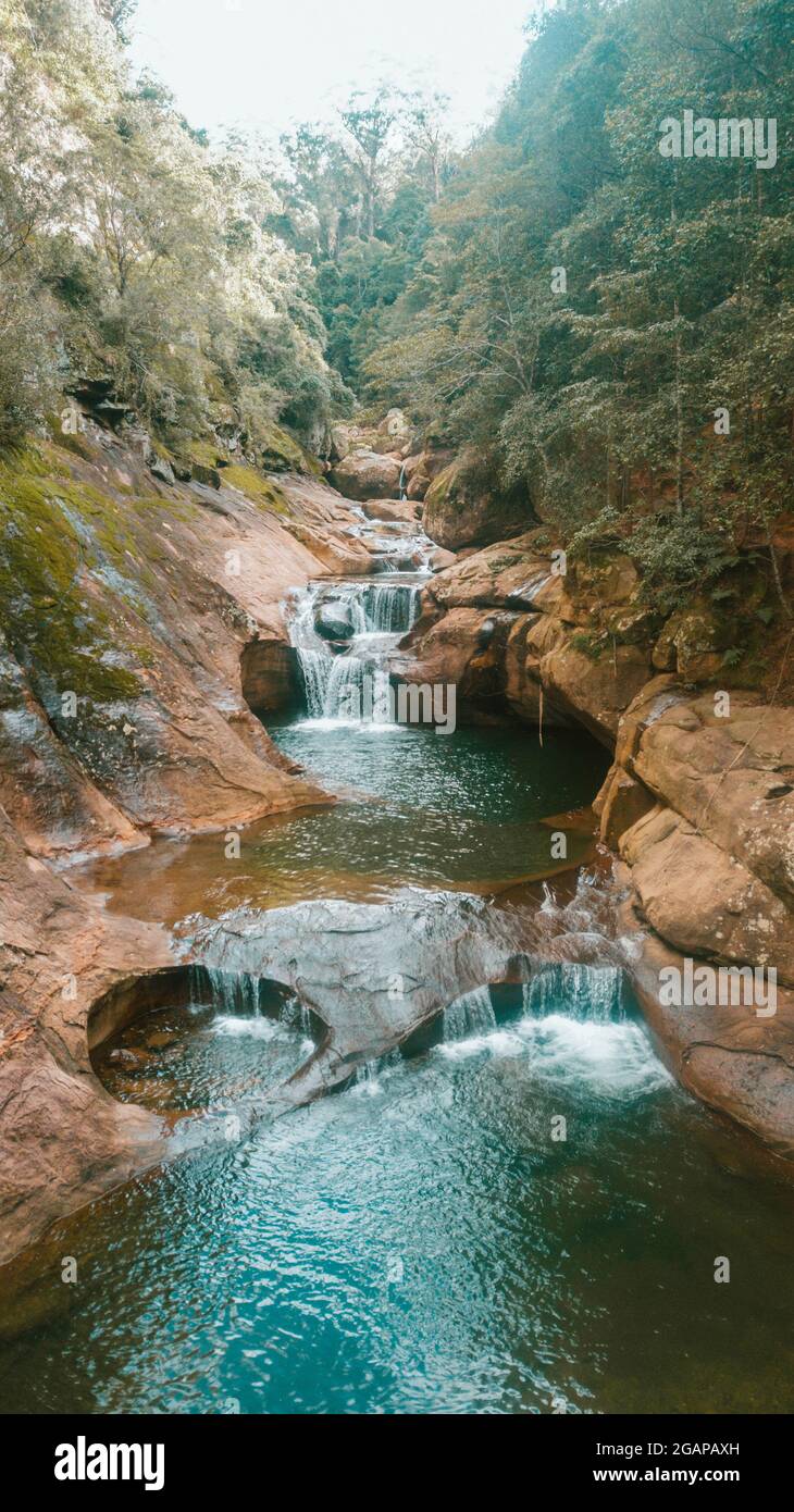 Cascata di salto di roccia del Passo di Macquarie. Foto Stock