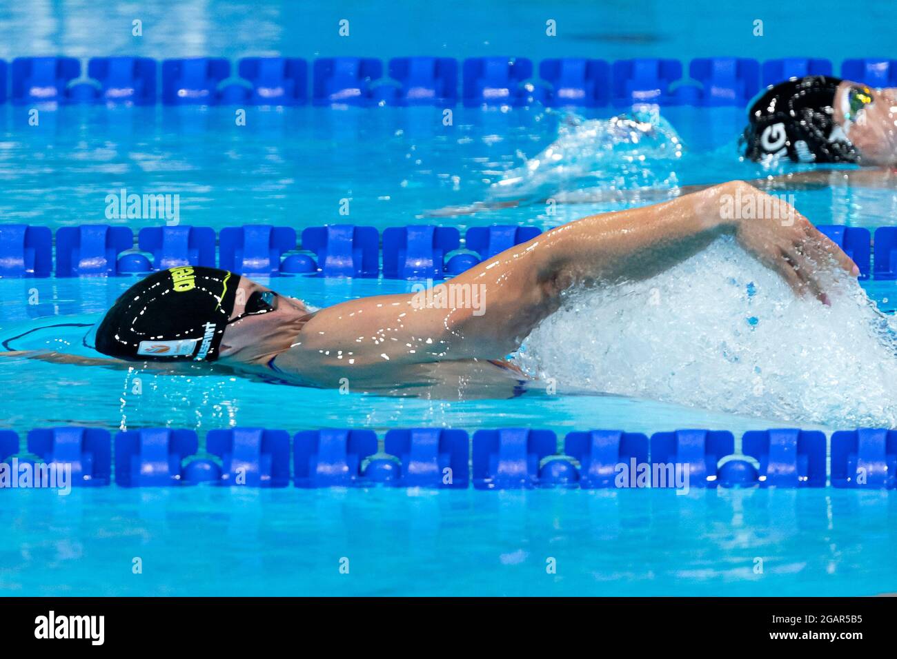 TOKYO, GIAPPONE - LUGLIO 30: Kira Toussaint dei Paesi Bassi che gareggiano nella staffetta femminile 4x100m durante i Giochi Olimpici di Tokyo 2020 all'Aqua di Tokyo Foto Stock