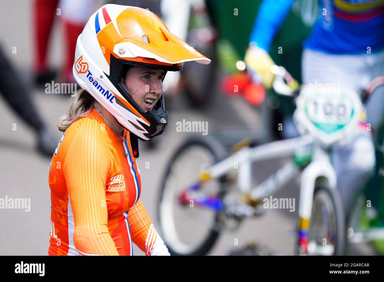 TOKYO, GIAPPONE - LUGLIO 30: Merel Smulders dei Paesi Bassi in gara su Semifinali durante i Giochi Olimpici di Tokyo 2020 al Parco Sportivo Urbano Aomi il 30 Luglio 2021 a Tokyo, Giappone (Foto di Yannick Verhoeven/Orange Pictures) NOCNSF Foto Stock