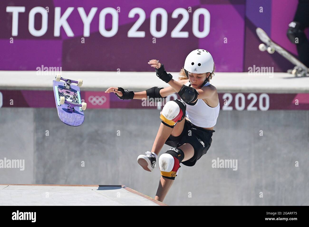 Lilly STOEPHASIUS (GER), formazione skateboard, Women`s Park, Skateboard, Frauene, Urban Sports Park il 1 agosto 2021. Olimpiadi estive 2020, dal 23.07. - 08.08.2021 a Tokyo/Giappone. Foto Stock
