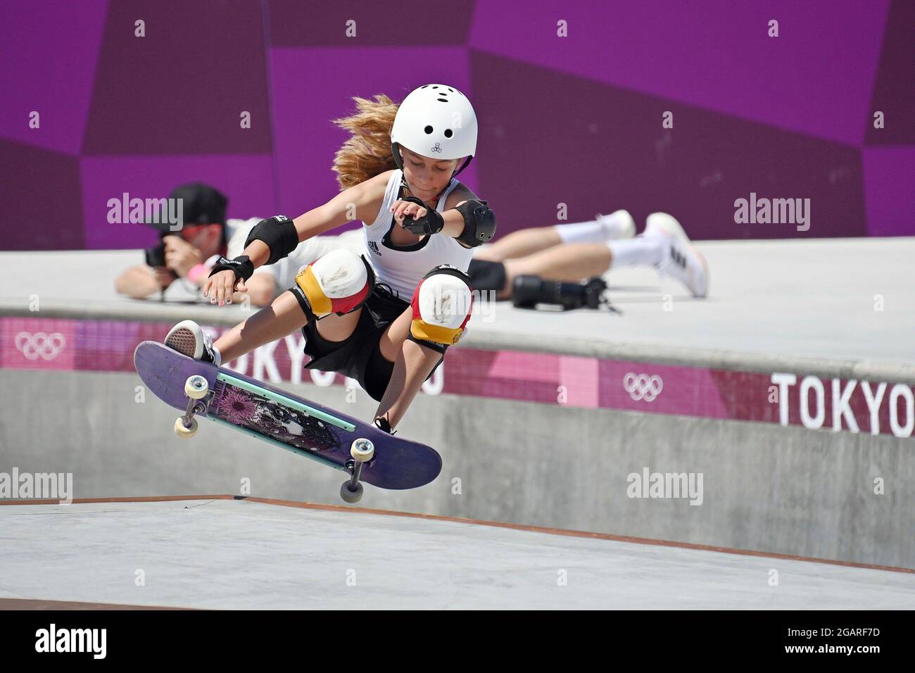 Lilly STOEPHASIUS (GER), formazione skateboard, Women`s Park, Skateboard, Frauene, Urban Sports Park il 1 agosto 2021. Olimpiadi estive 2020, dal 23.07. - 08.08.2021 a Tokyo/Giappone. Foto Stock