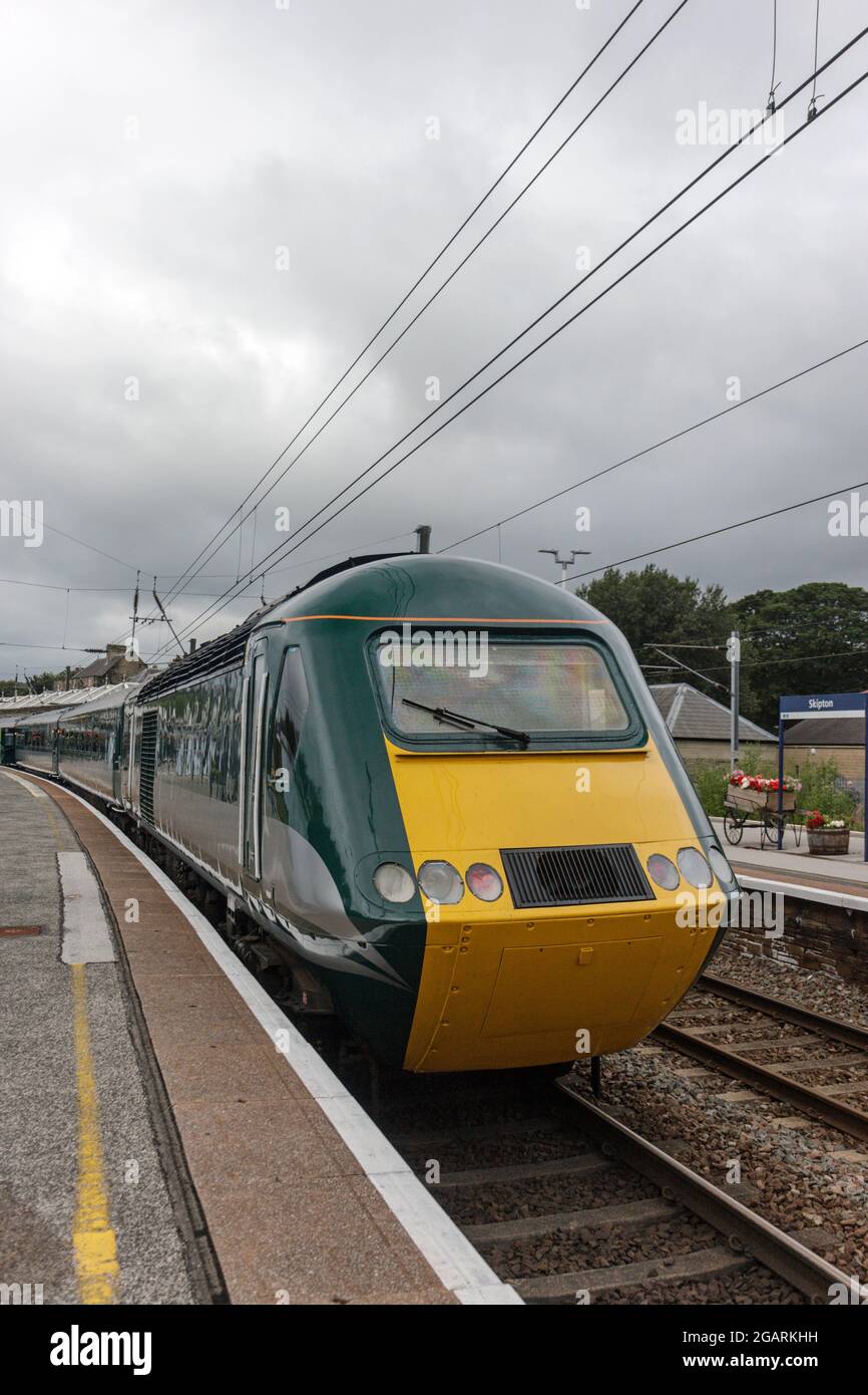 43059 a Skipton che lavora il 126F Staycation Express a Carlisle. Foto Stock