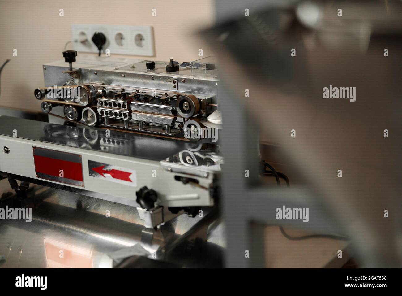 macchina per il confezionamento in caffè Foto Stock