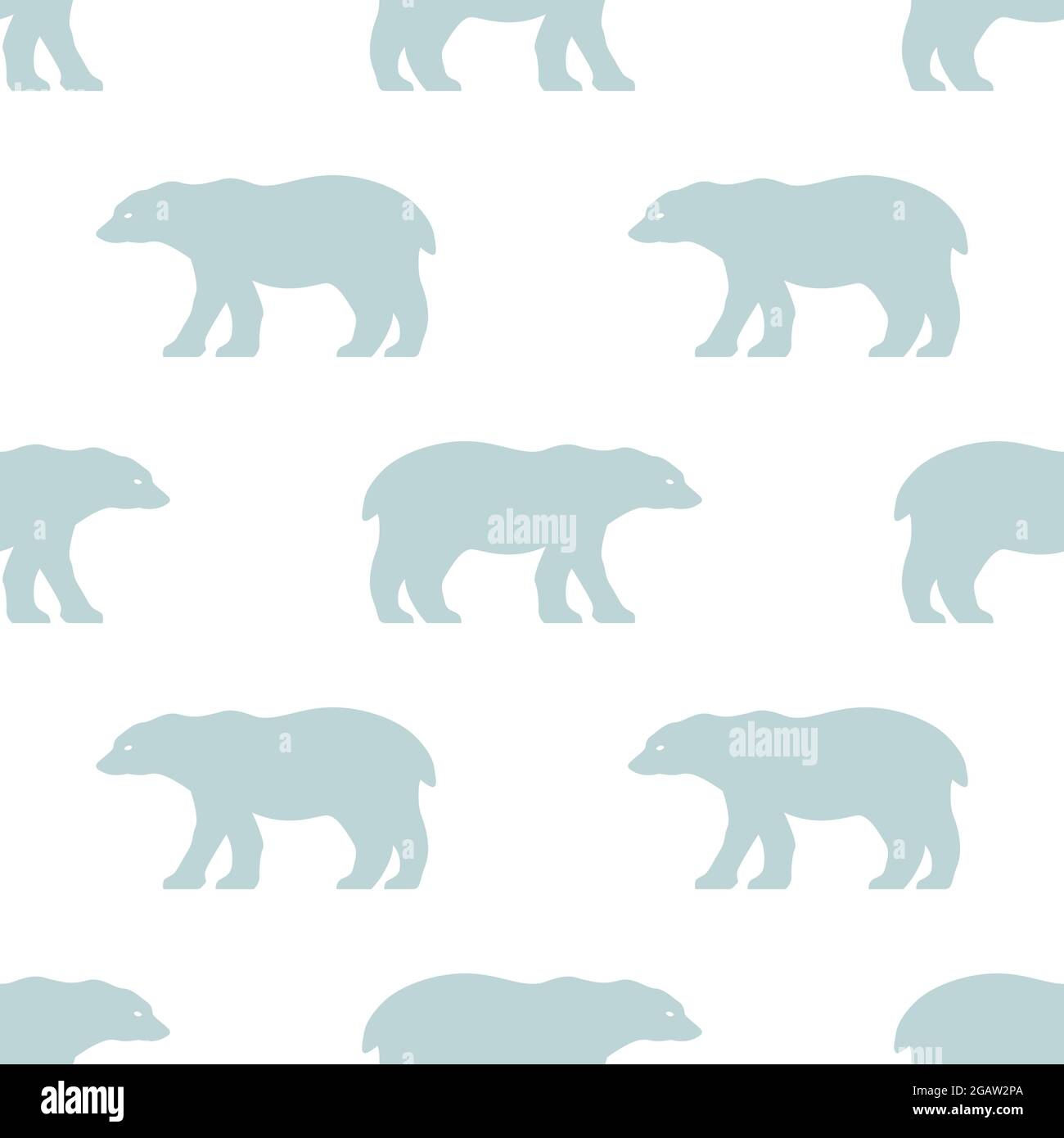 Pattern di orso polare senza cuciture. Sfondo ripetitivo in stile scandinavo. Sfondo vettoriale. Illustrazione Vettoriale