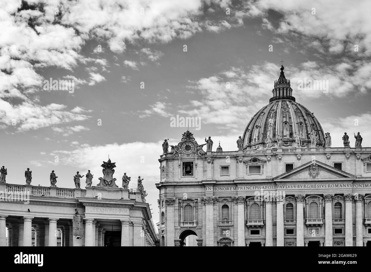 Facciata e cupola della Basilica Papale di San Pietro in Vaticano