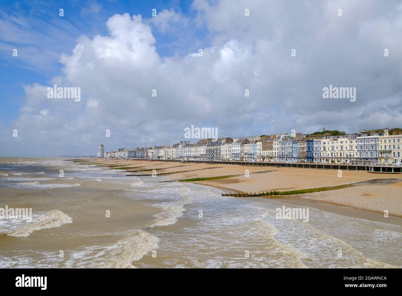 Hastings Beach, Hastling, East Sussex, Regno Unito Foto Stock