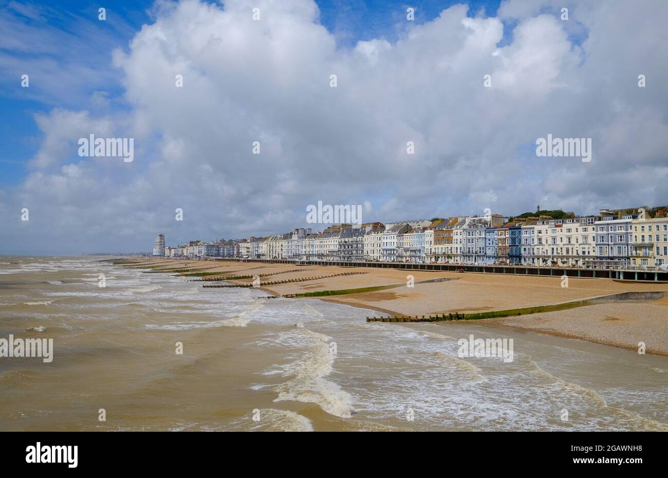 Hastings Beach, Hastling, East Sussex, Regno Unito Foto Stock