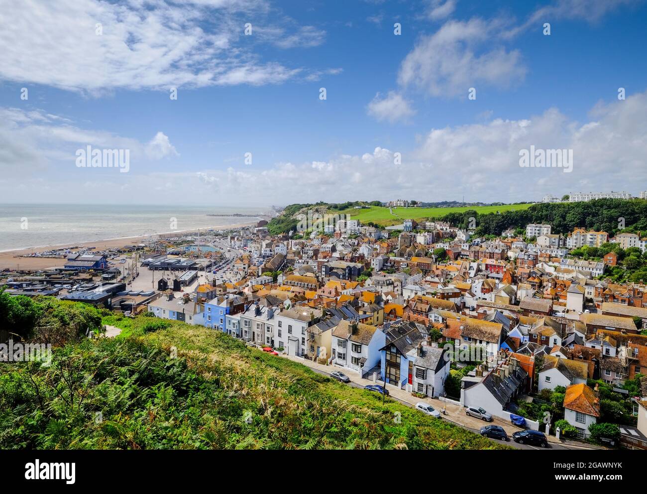 Hastings Old Town, Hastings, Sussex, Regno Unito Foto Stock