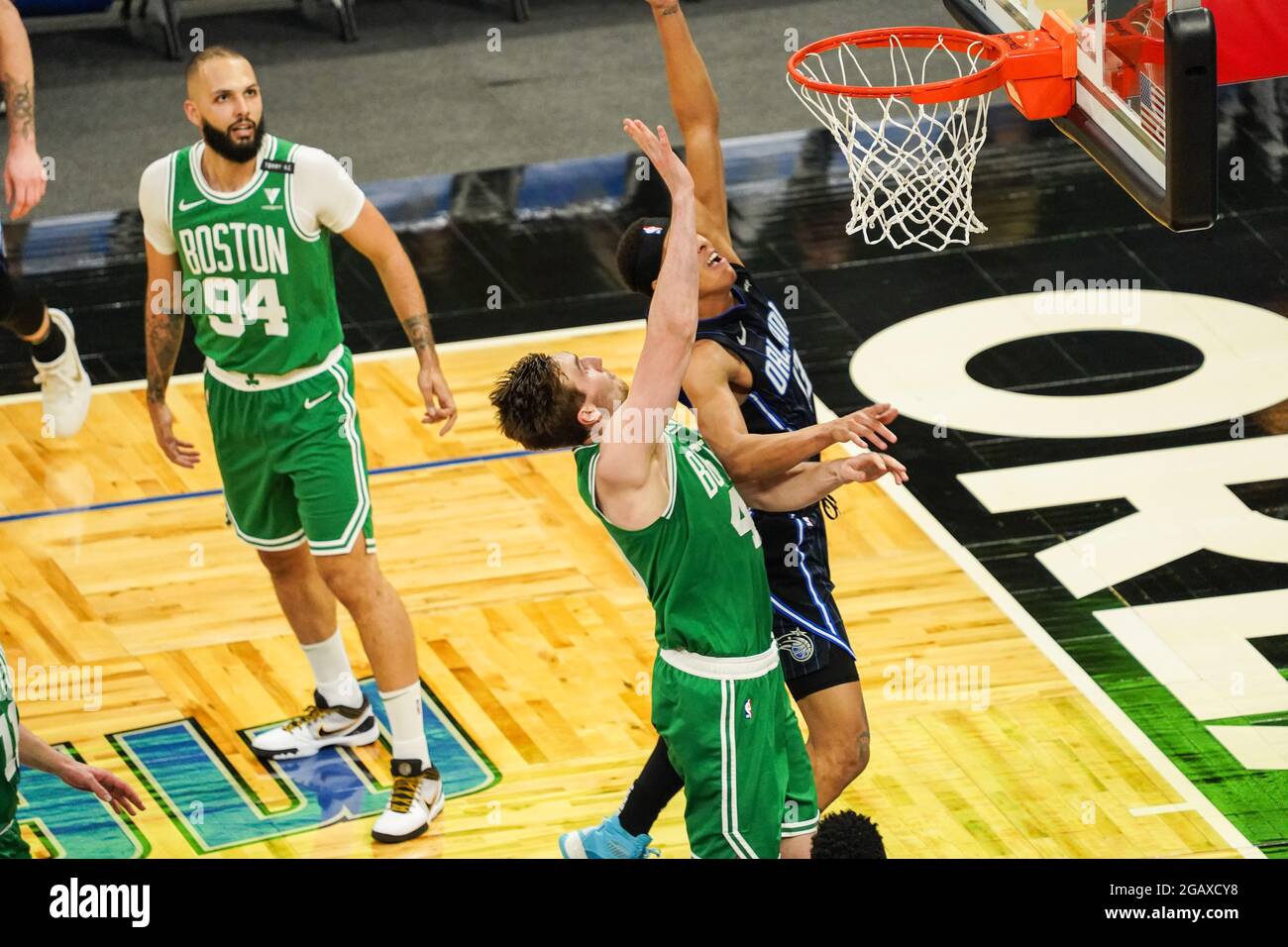 Orlando, Florida, USA, 5 maggio 2021, I Boston Celtics affrontano la magia di Orlando all'Amway Center (Photo Credit: Marty Jean-Louis) Foto Stock