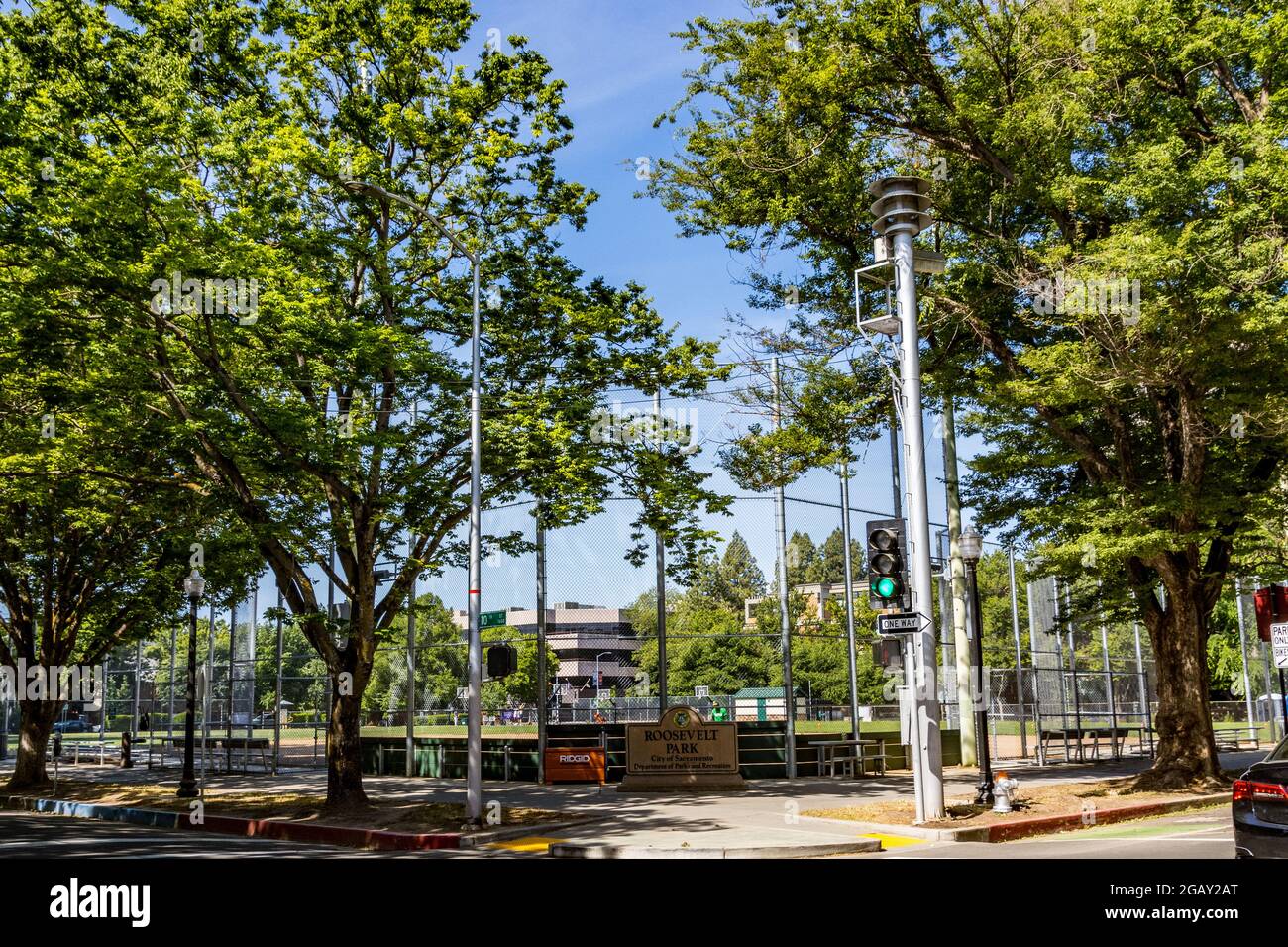 Roosevelt Park a Sacramento California USA Foto Stock