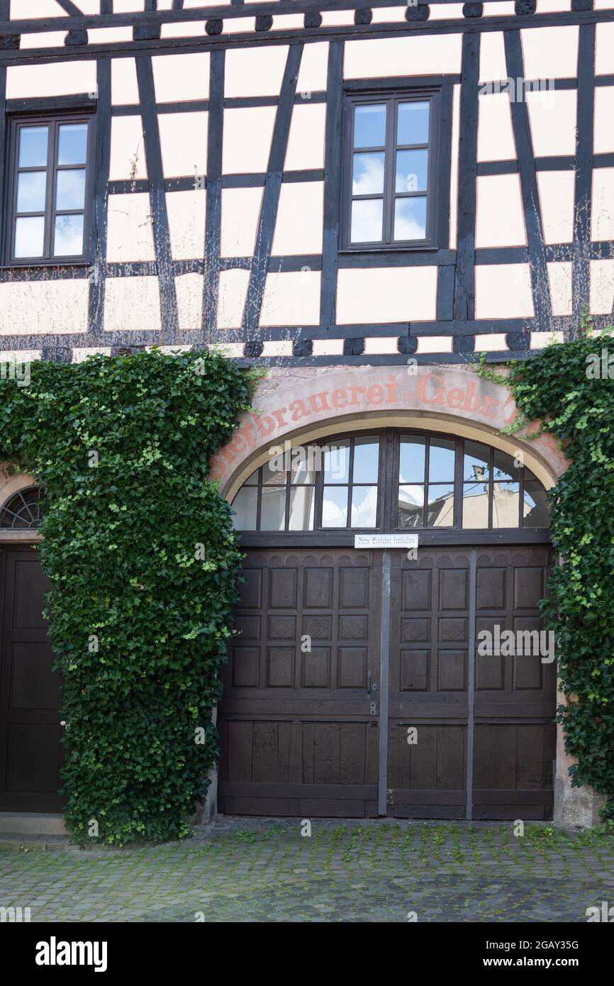 L'ex fabbrica di birra Tesch a Bad Kreuznach, Renania-Palatinato, Germania. Foto Stock