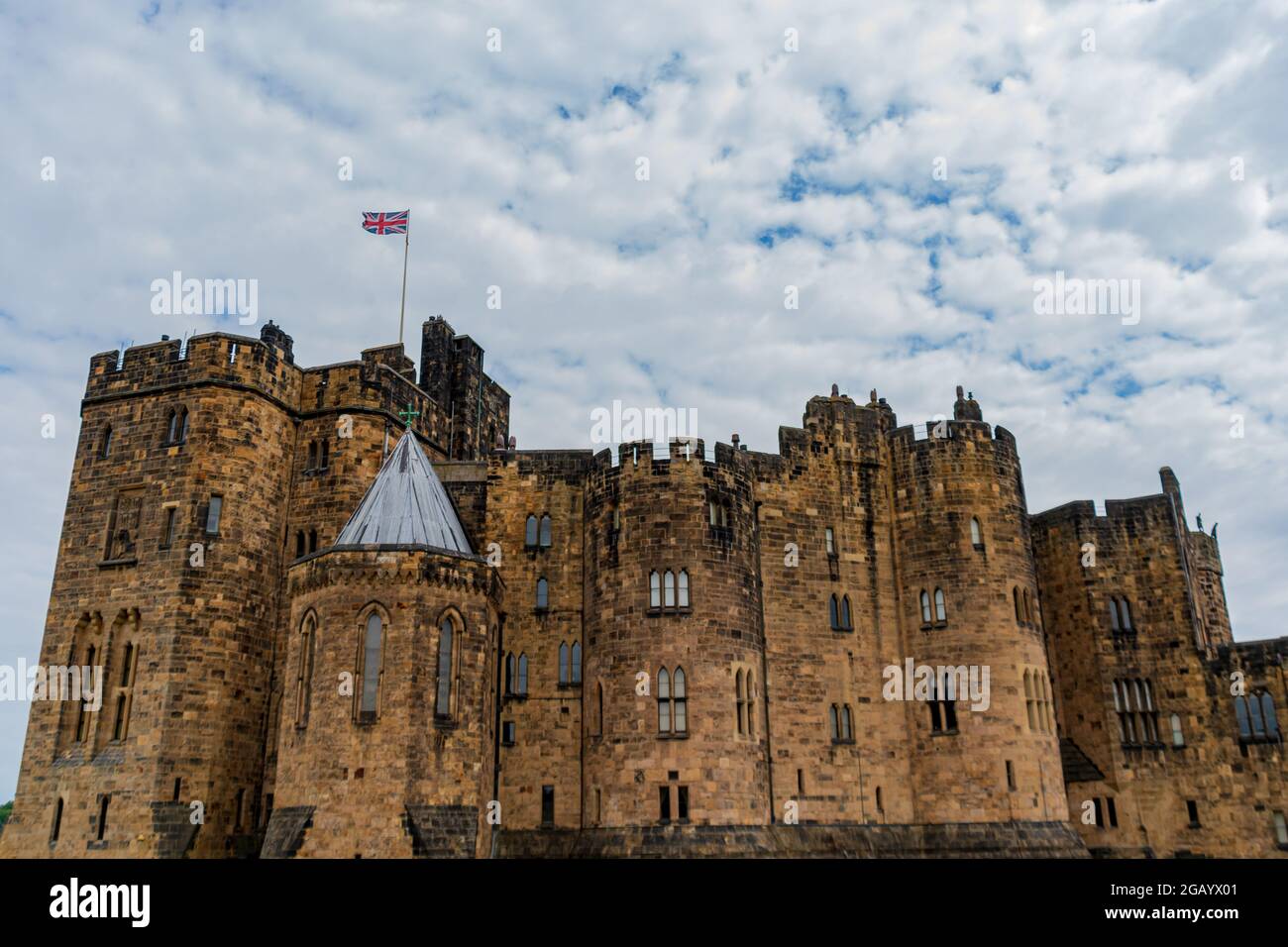 Castello di Alnwick, Northumberland, giugno 2021 Foto Stock