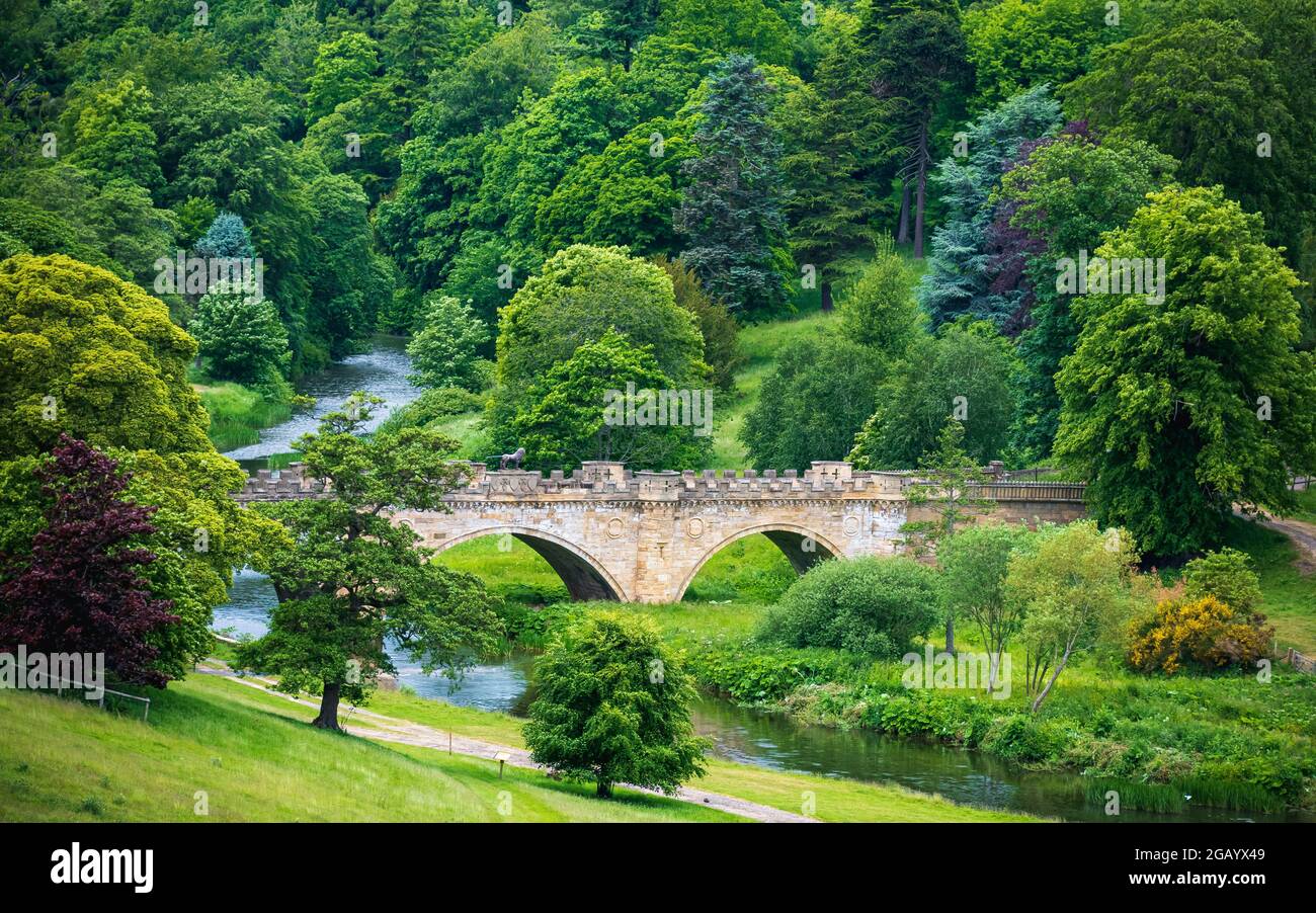 Castello di Alnwick, Northumberland, giugno 2021 Foto Stock