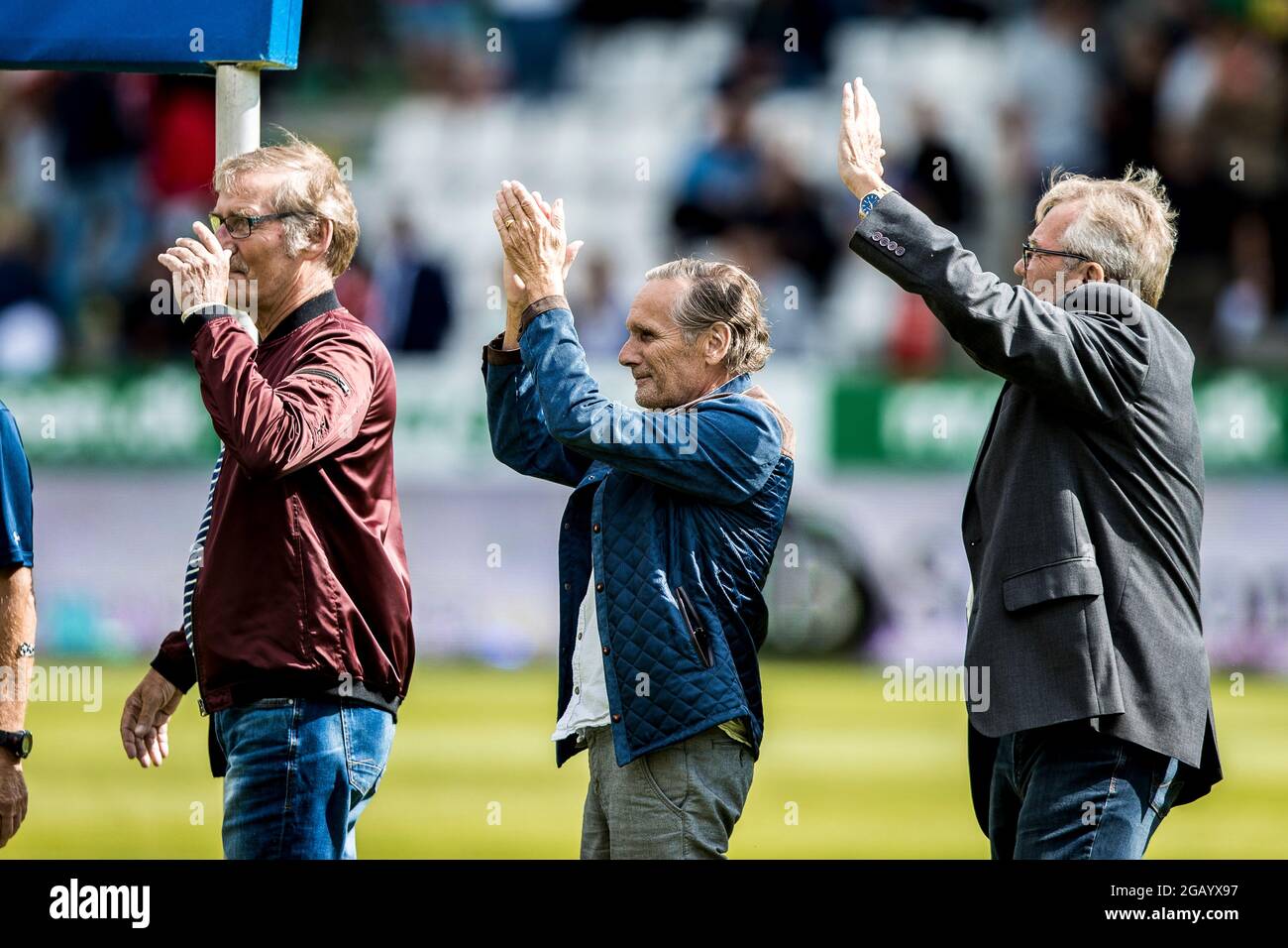 Vejle, Danimarca. 01 agosto 2021. L'ex danese internazionale Allan Simonsen visto prima della partita 3F Superliga tra Vejle Boldklub e Broendby IF al Vejle Stadion di Vejle. (Photo Credit: Gonzales Photo/Alamy Live News Foto Stock