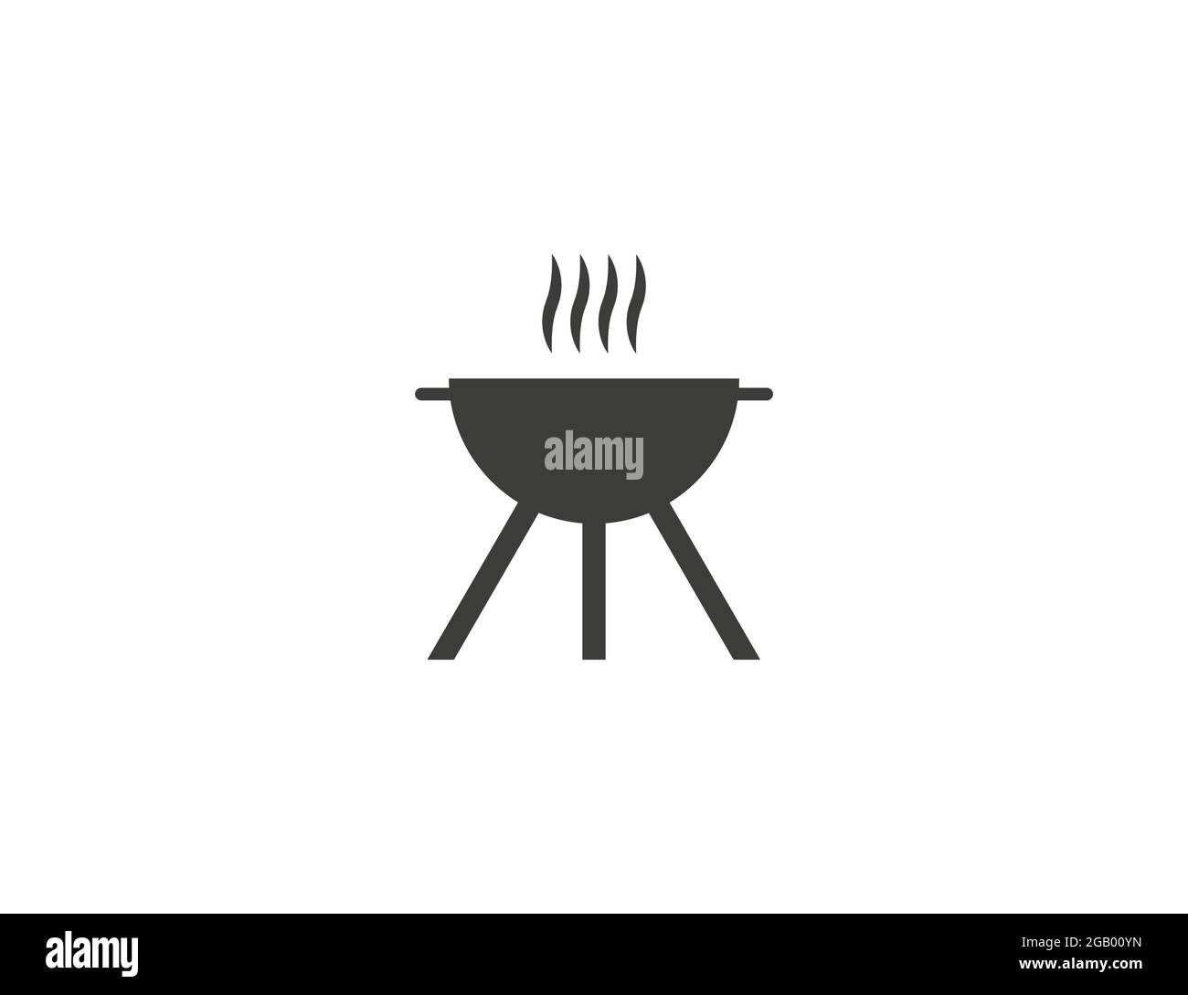 Barbecue, icona grill. Disegno vettoriale. disegno piatto. Illustrazione Vettoriale