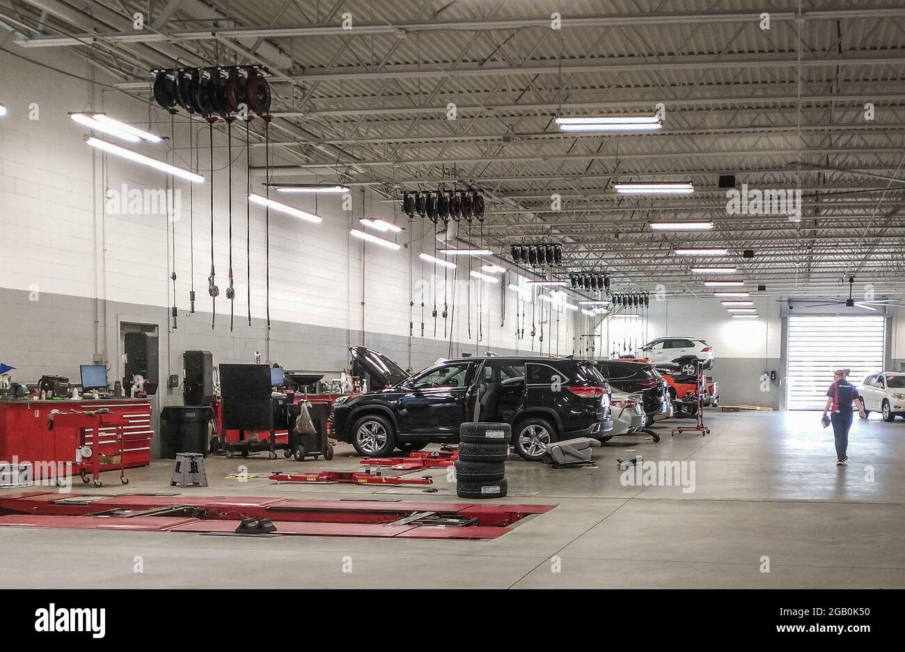 Service Shop presso il concessionario Toyota Foto Stock