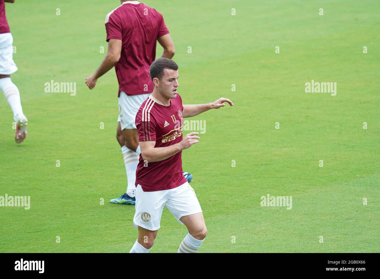 Orlando, Florida, USA, 17 aprile 2021, Atlanta United FC Face Orlando City SC all'Exploria Stadium di Orlando, Florida, USA (Photo Credit: Marty Jean-Louis) Foto Stock