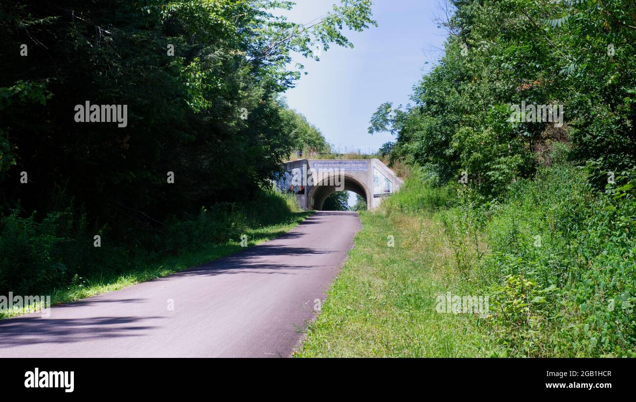 Una vista del divario continentale orientale nella contea di Somerset in Pennsylvania Foto Stock Una vista del divario continentale orientale nella contea di Somerset in Pennsylvania Foto Stock