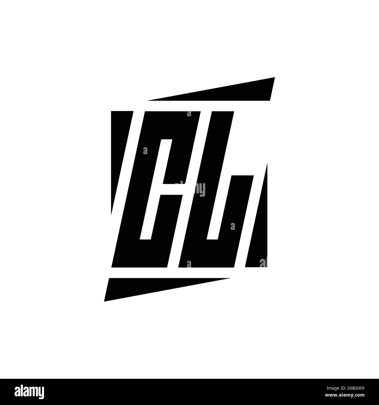 CL Logo monogramma con modello di design moderno isolato su sfondo bianco Illustrazione Vettoriale