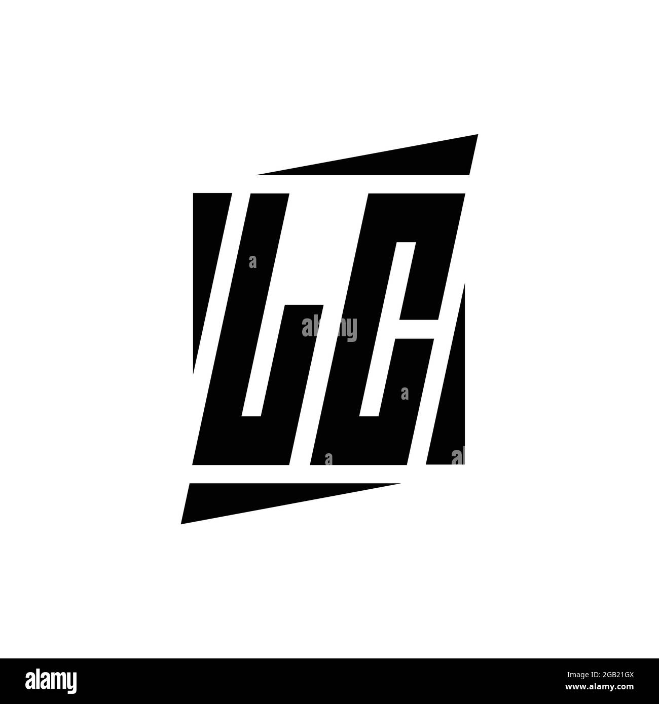 Monogramma LC Logo con modello di design moderno isolato su sfondo bianco Illustrazione Vettoriale
