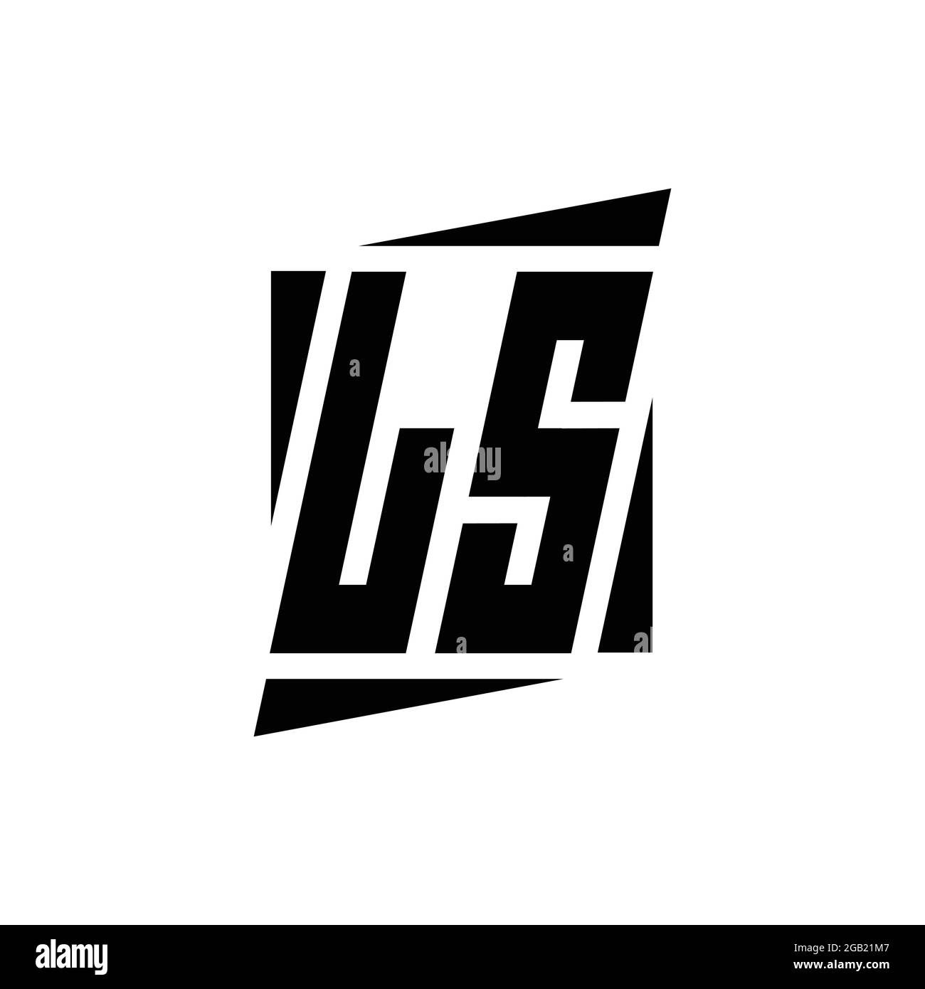 Monogramma LS Logo con modello di concept design dallo stile moderno isolato su sfondo bianco Illustrazione Vettoriale