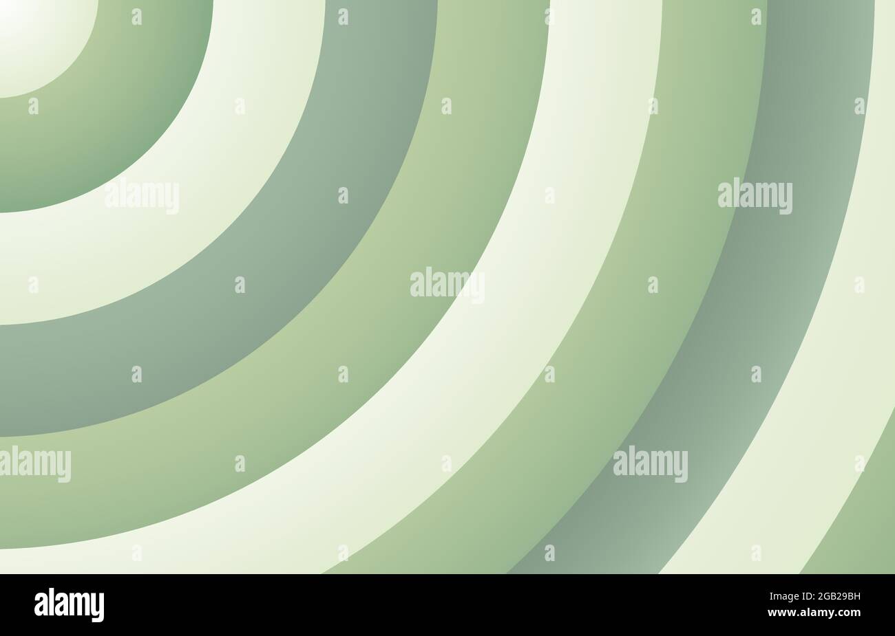 Modello decorativo astratto con motivo a righe verdi. Disegno circolare per lo spazio di copia dello sfondo del testo. Illustrazione Vettoriale