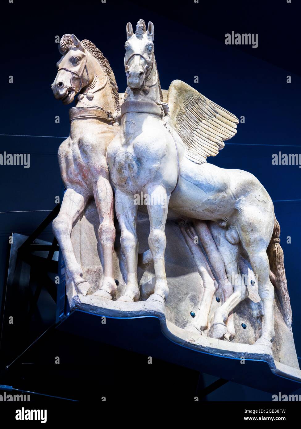 Cavalli alati etruschi - Museo Archeologico Nazionale di Tarquinia, Italia Foto Stock